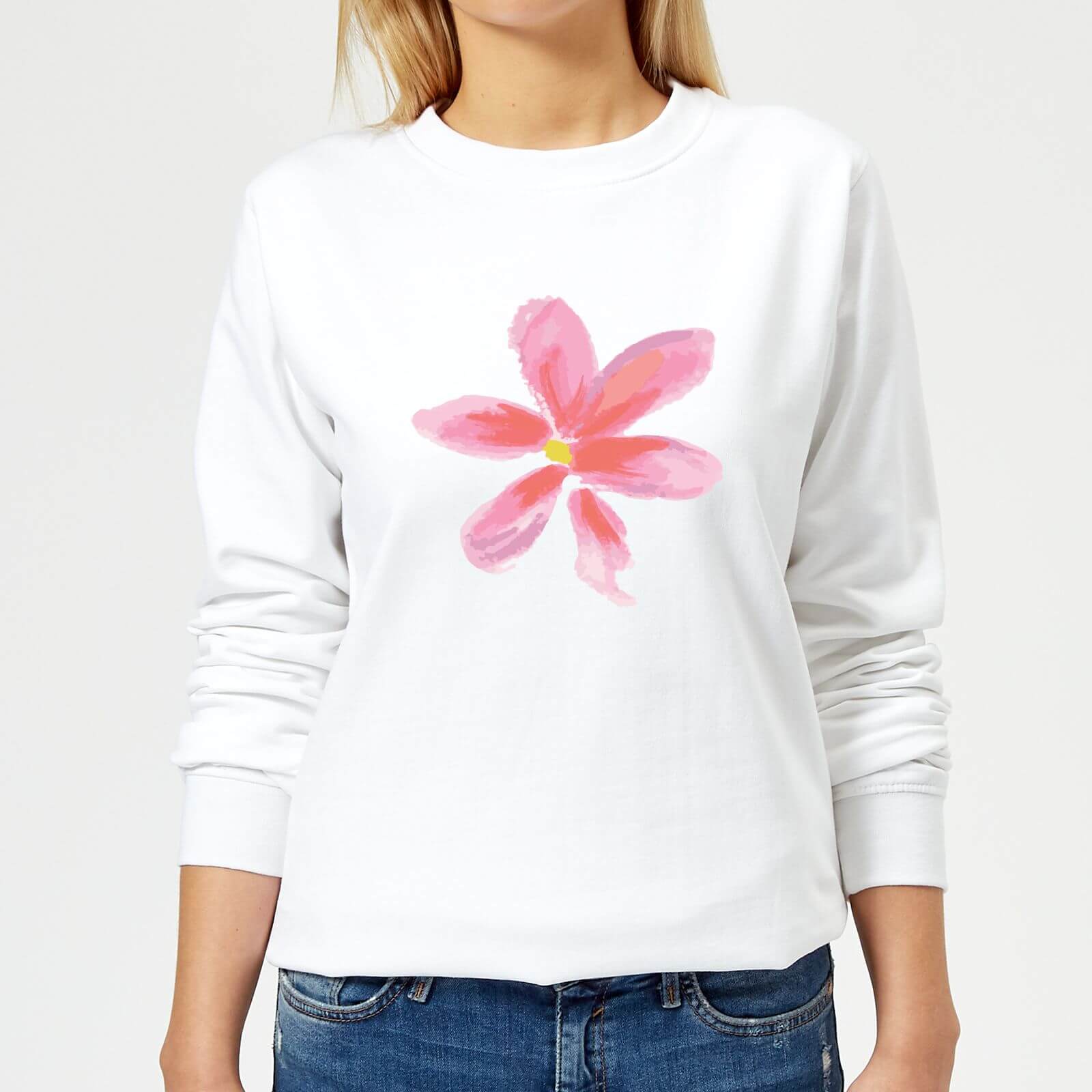Flower 2 Women's Sweatshirt - White - XS - White