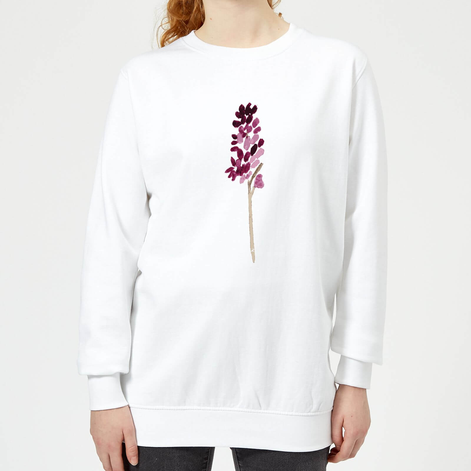 Hyacinth Purple Flower Women's Sweatshirt - White - XS - White