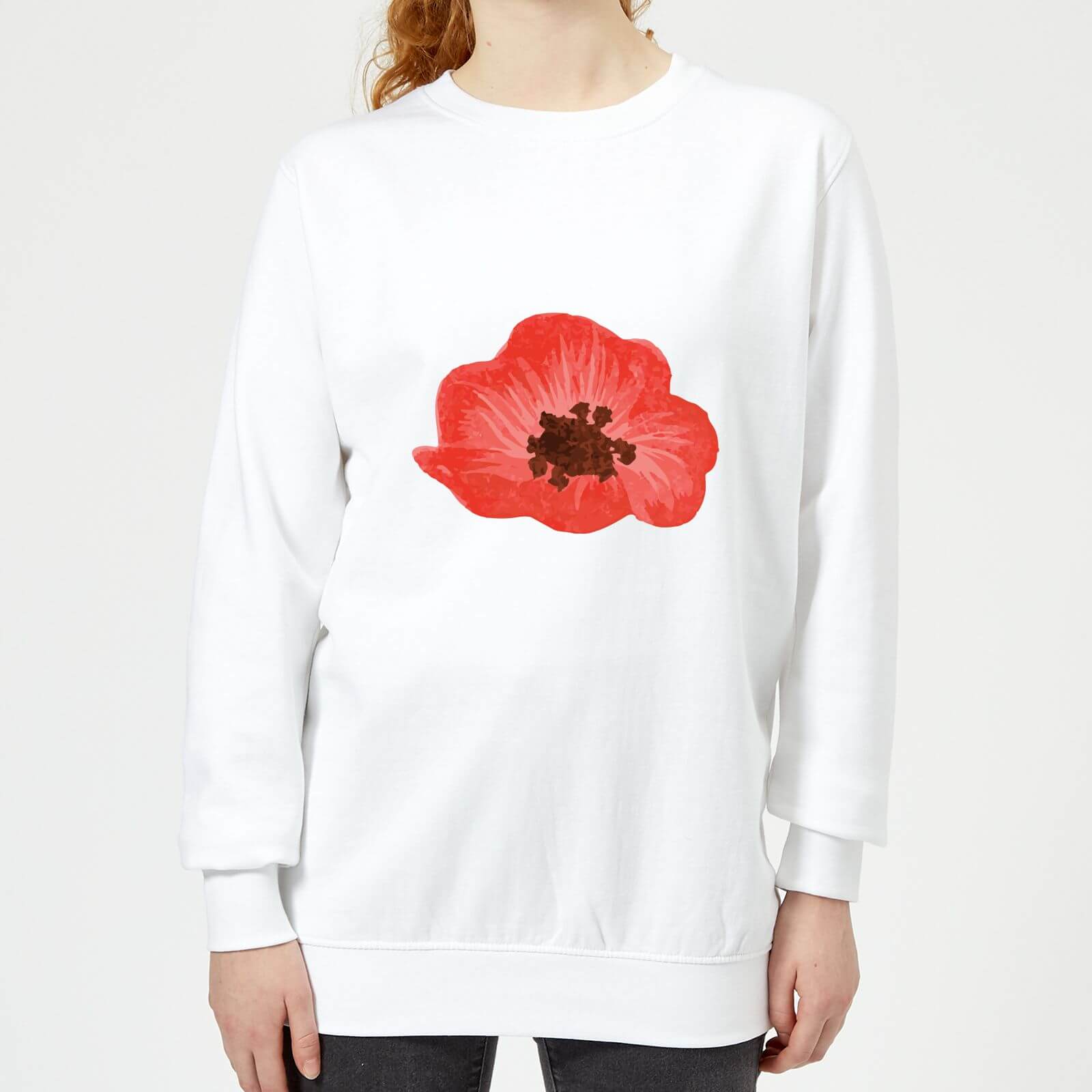 Poppy Women's Sweatshirt - White - XS - White
