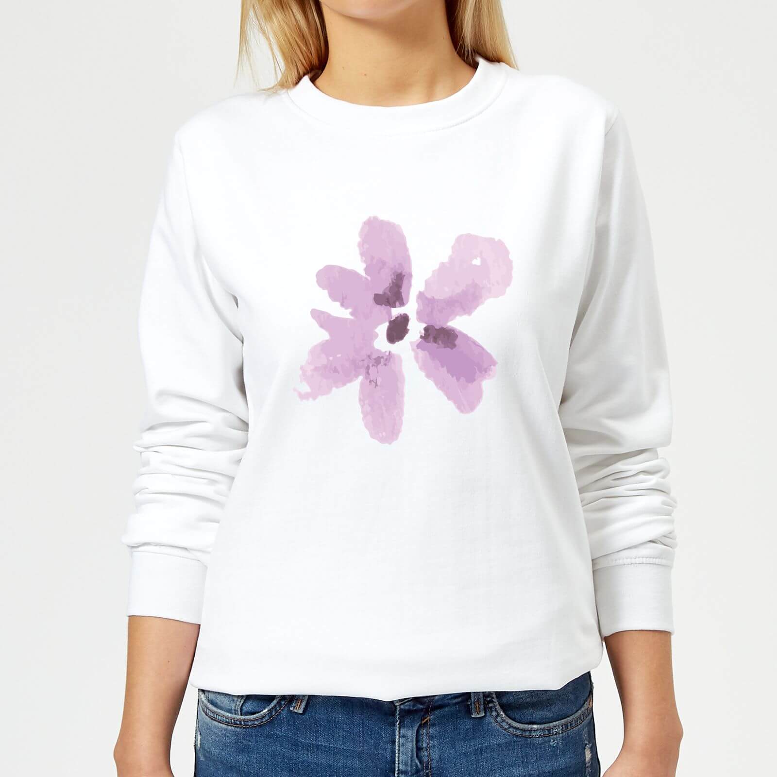 Flower 3 Women's Sweatshirt - White - XS - White