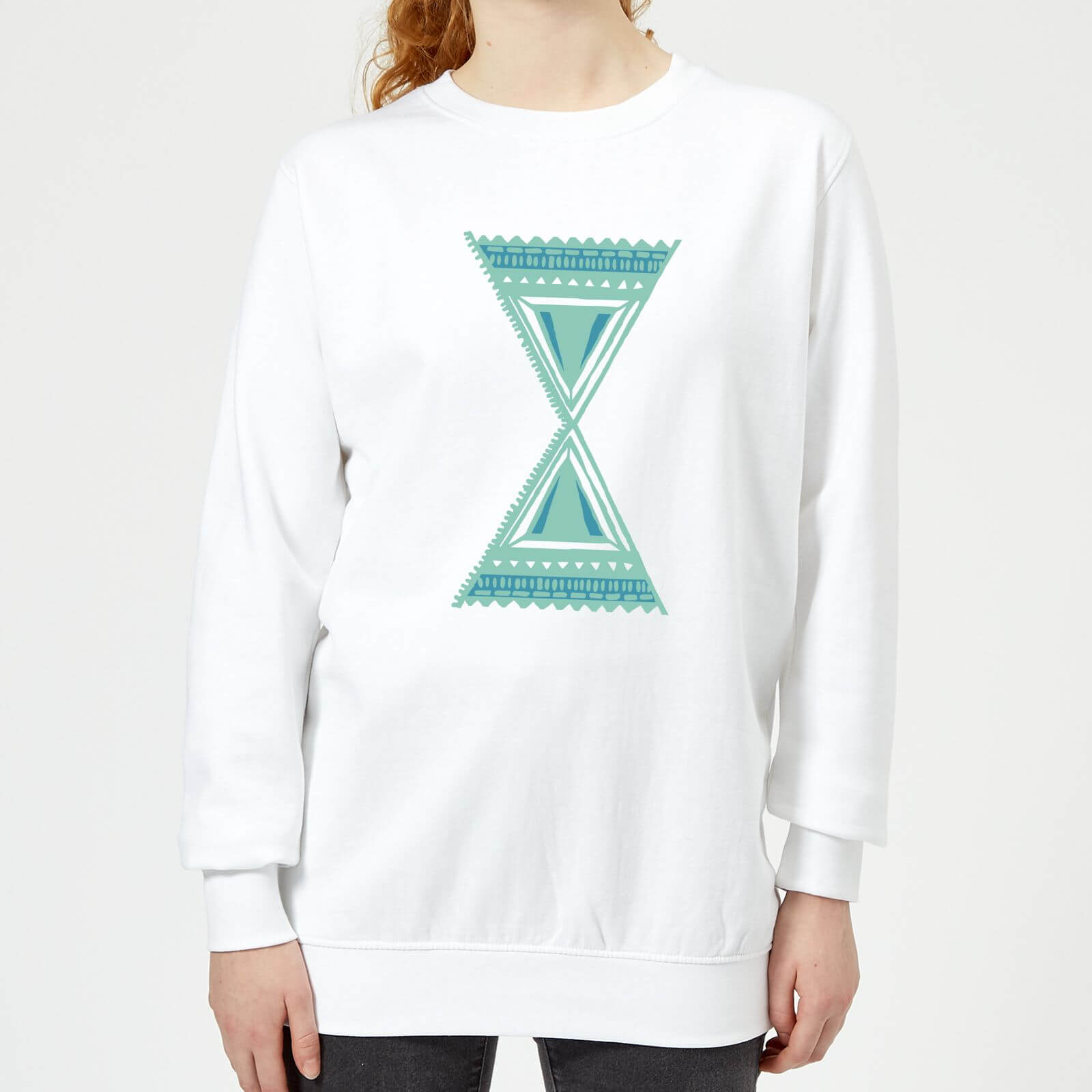 Abstract Pattern 3 Women's Sweatshirt - White - XS - White
