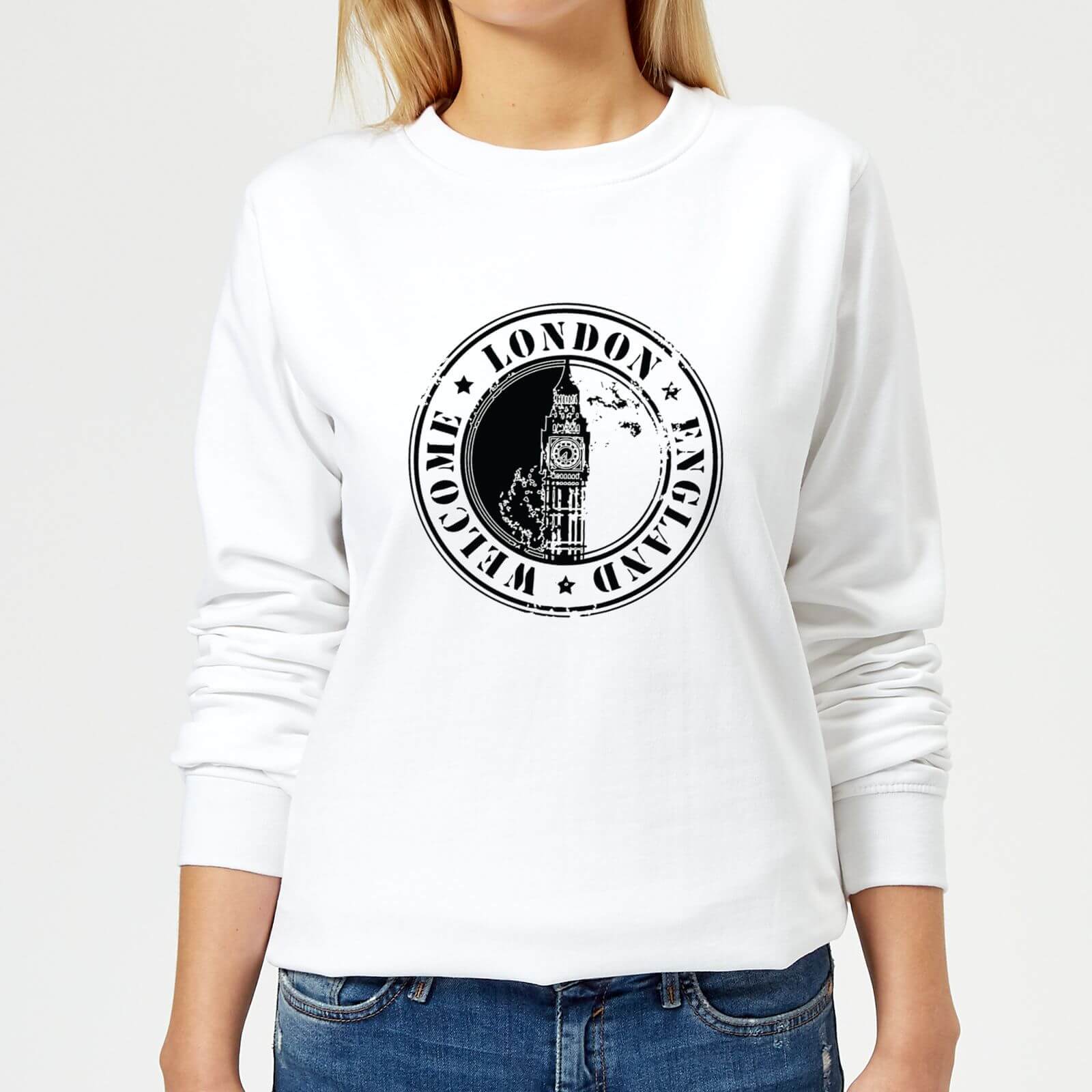Welcome London England Women's Sweatshirt - White - XS - White