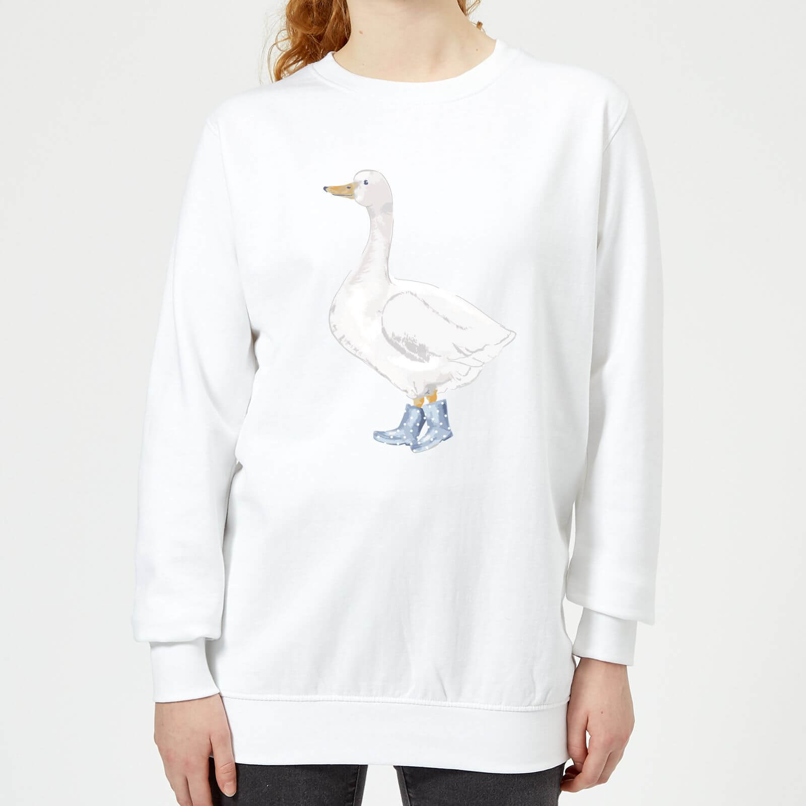 A Goose In Wellies Women's Sweatshirt - White - XS - White