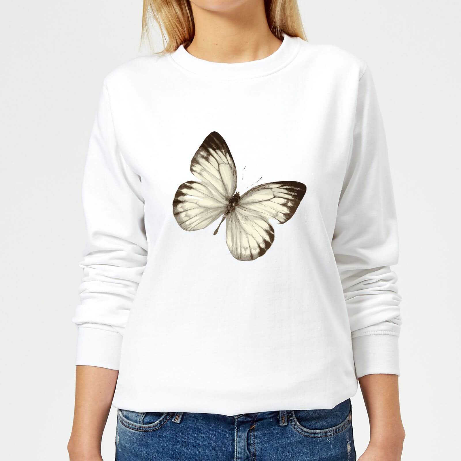 Butterfly 3 Women's Sweatshirt - White - XS - White
