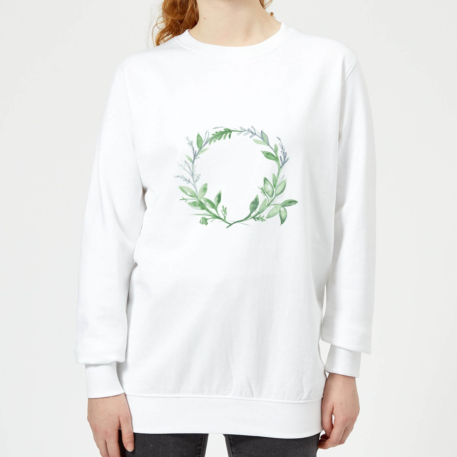 Green Leaf Reef Women's Sweatshirt - White - XS - White