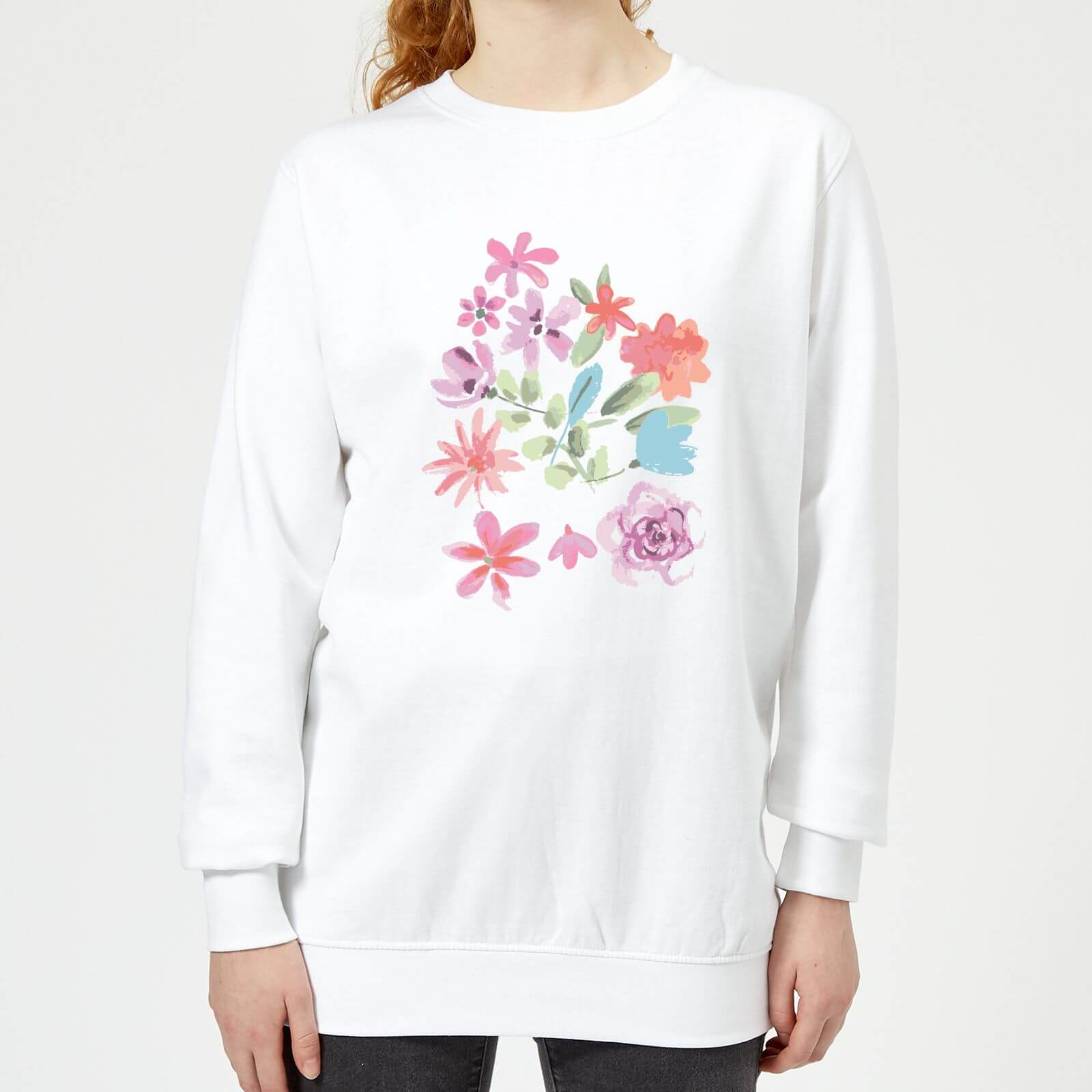 Flower Garden Women's Sweatshirt - White - XS - White