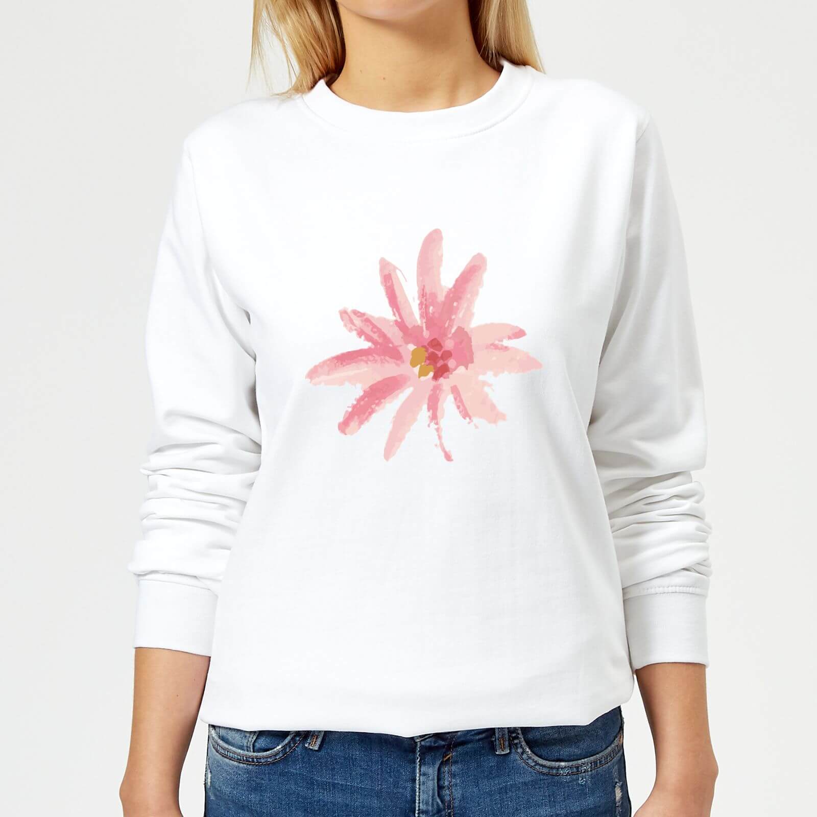 Flower 6 Women's Sweatshirt - White - XS