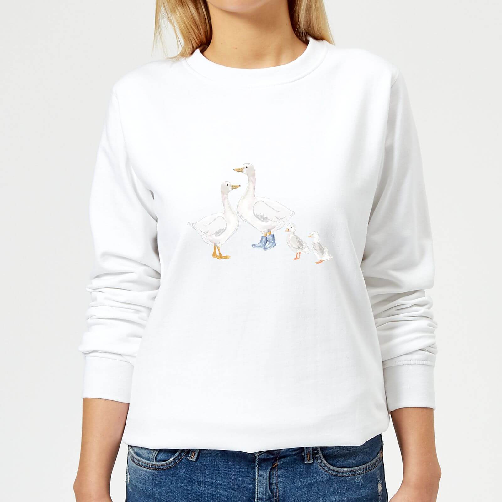 Goose Family Women's Sweatshirt - White - XS - White