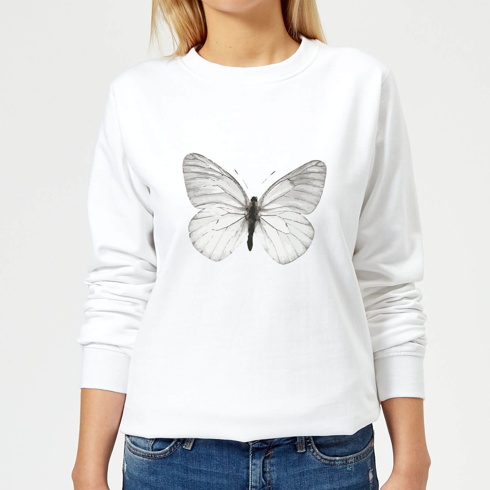 Butterfly 2 Women's Sweatshirt - White - XS - White