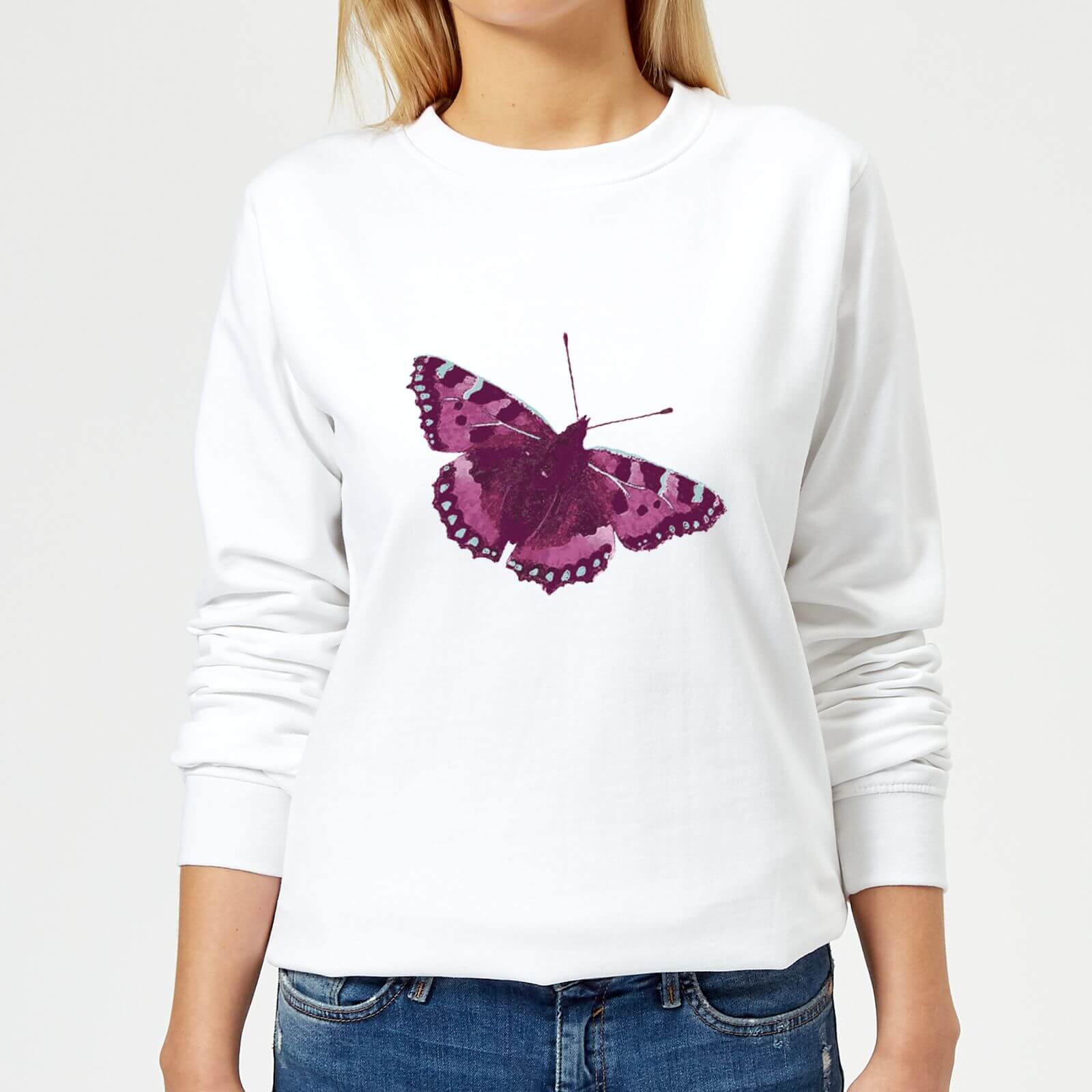 Butterfly 5 Women's Sweatshirt - White - XS - White