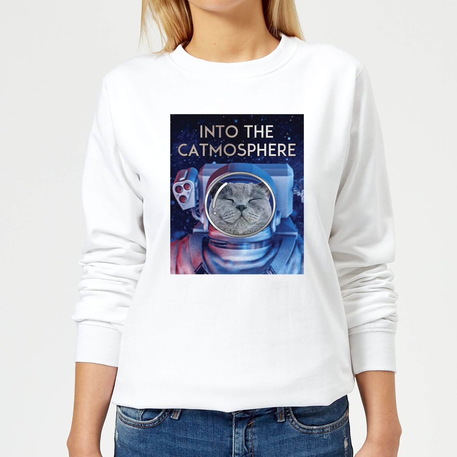 Into The Catmosphere Women's Sweatshirt - White - XS - White