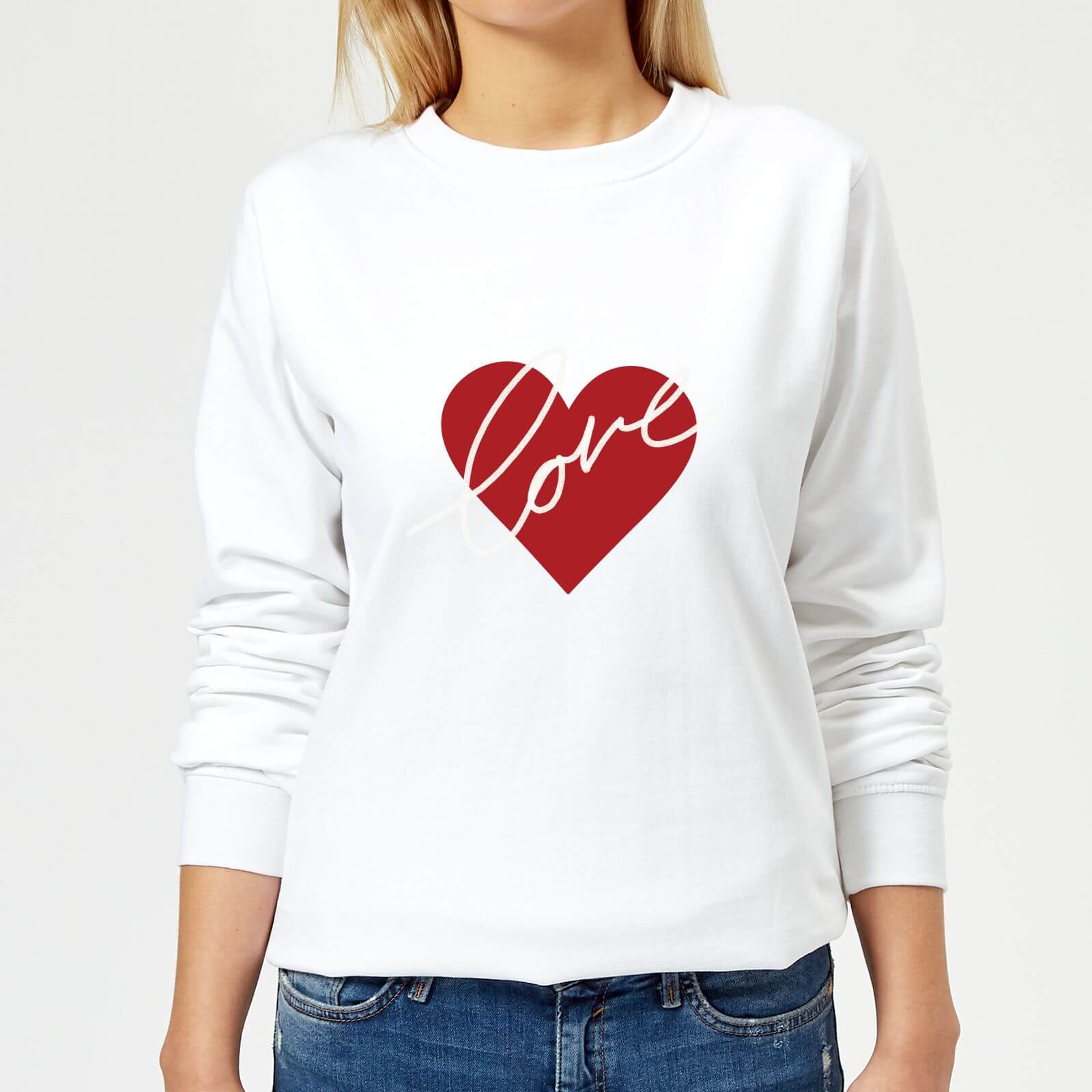 Heat Love Scribble Women's Sweatshirt - White - XS - White