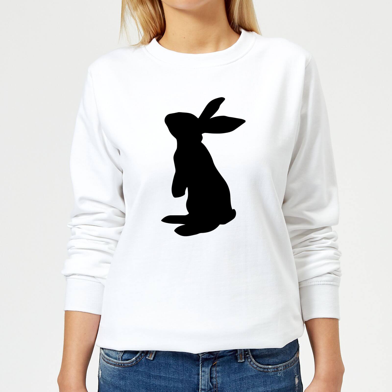 Silhouette Rabbit Women's Sweatshirt - White - XS - White