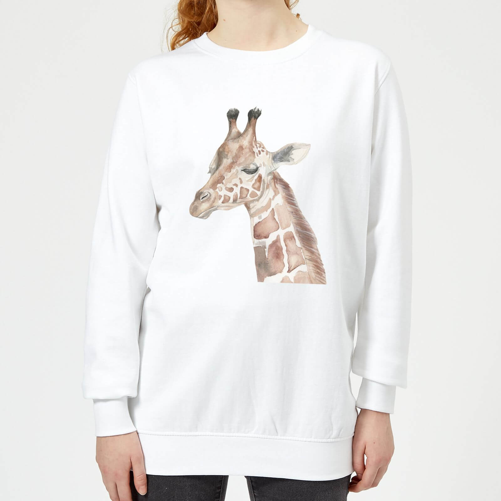 Watercolour Giraffe Women's Sweatshirt - White - XS - White