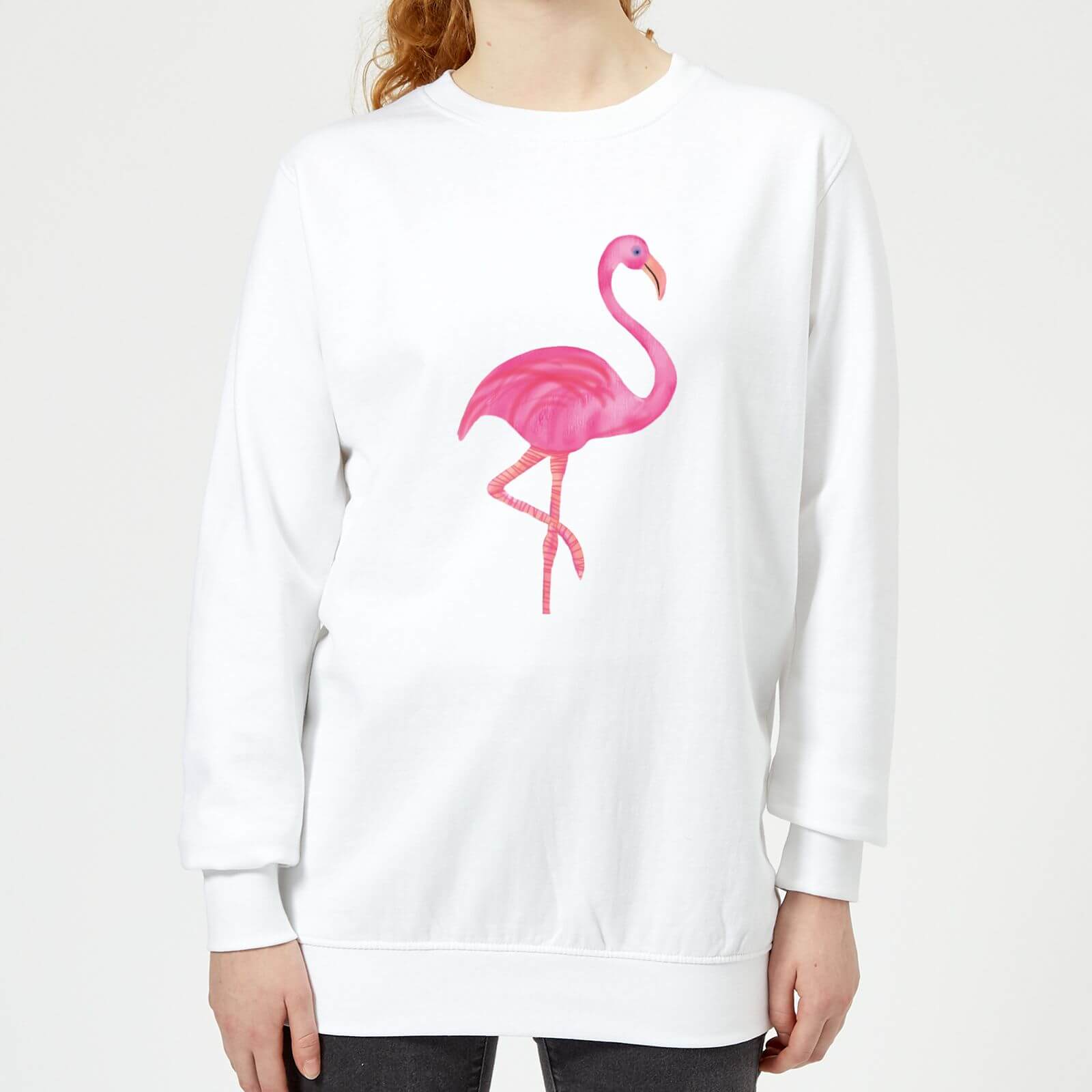 Pink Flamingo Women's Sweatshirt - White - XS - White