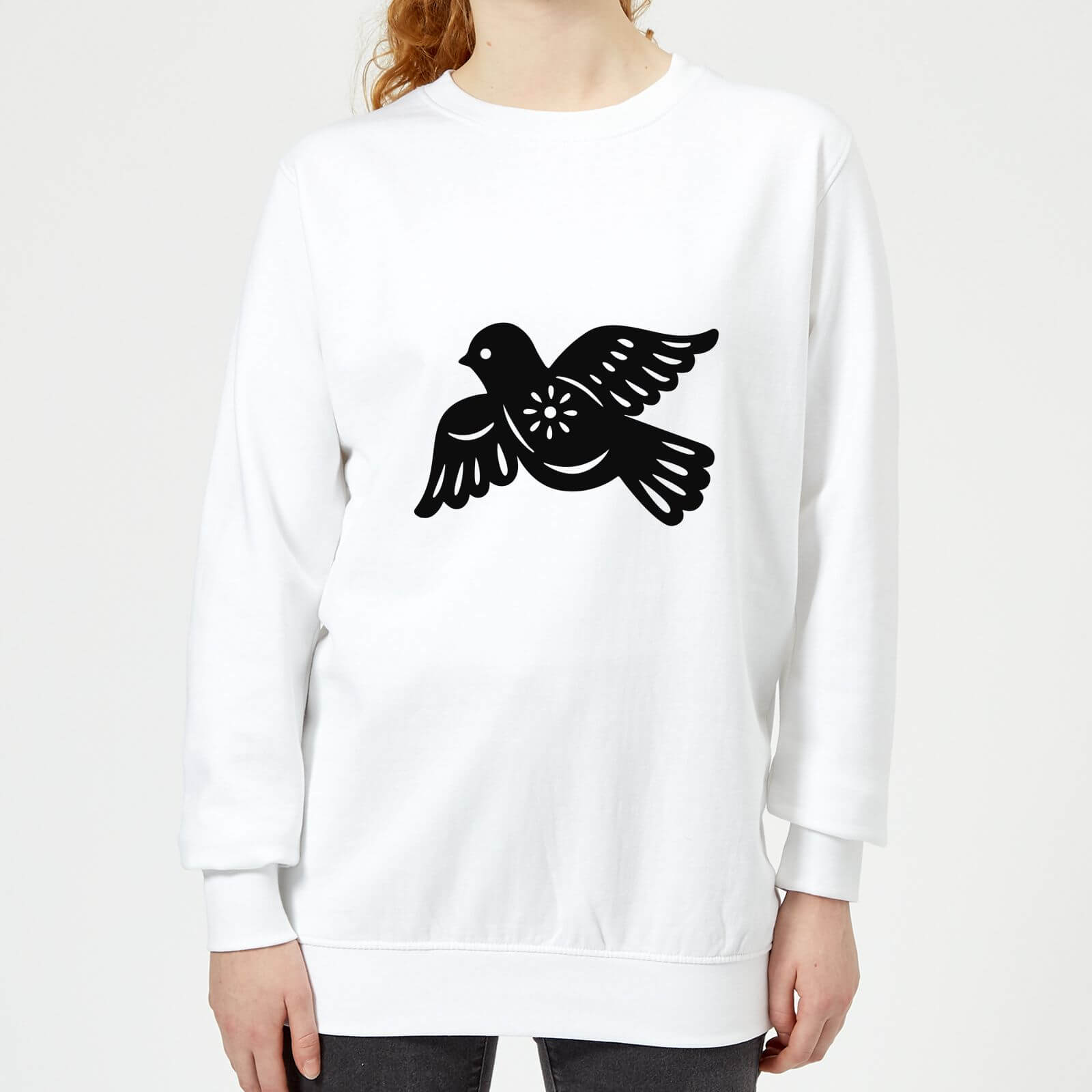 Silhouette Single Bird Women's Sweatshirt - White - XS - White