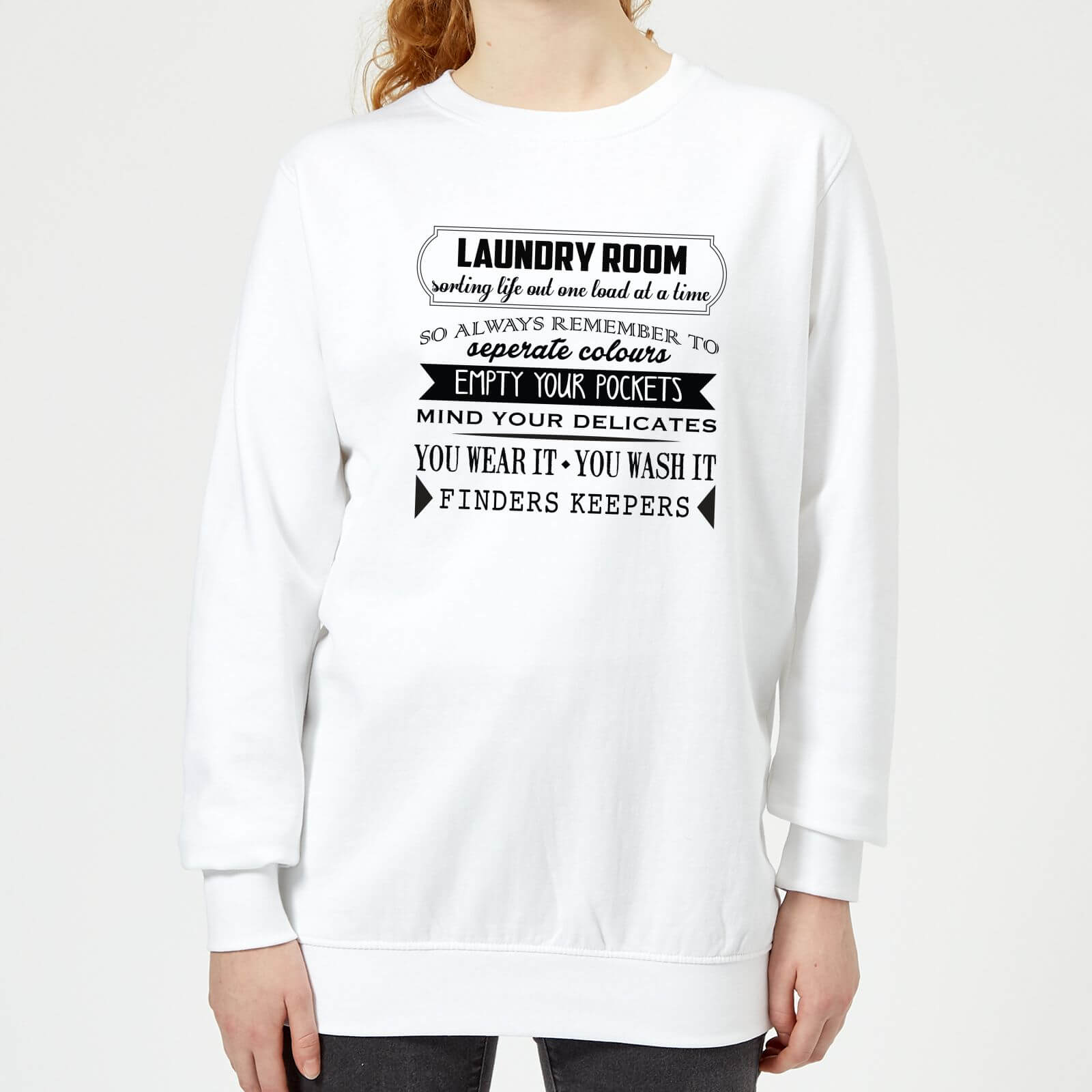 Laundry Room Women's Sweatshirt - White - XS