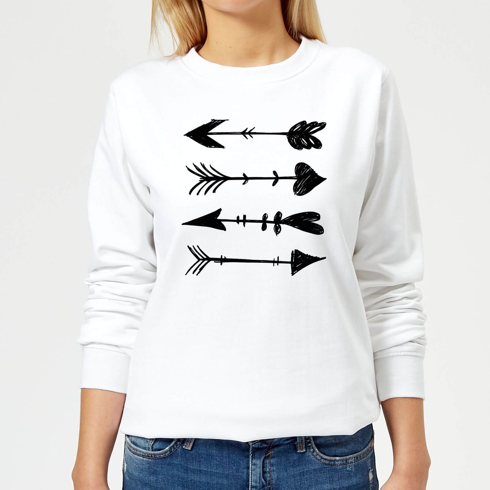 Arrows Women's Sweatshirt - White - XS - White