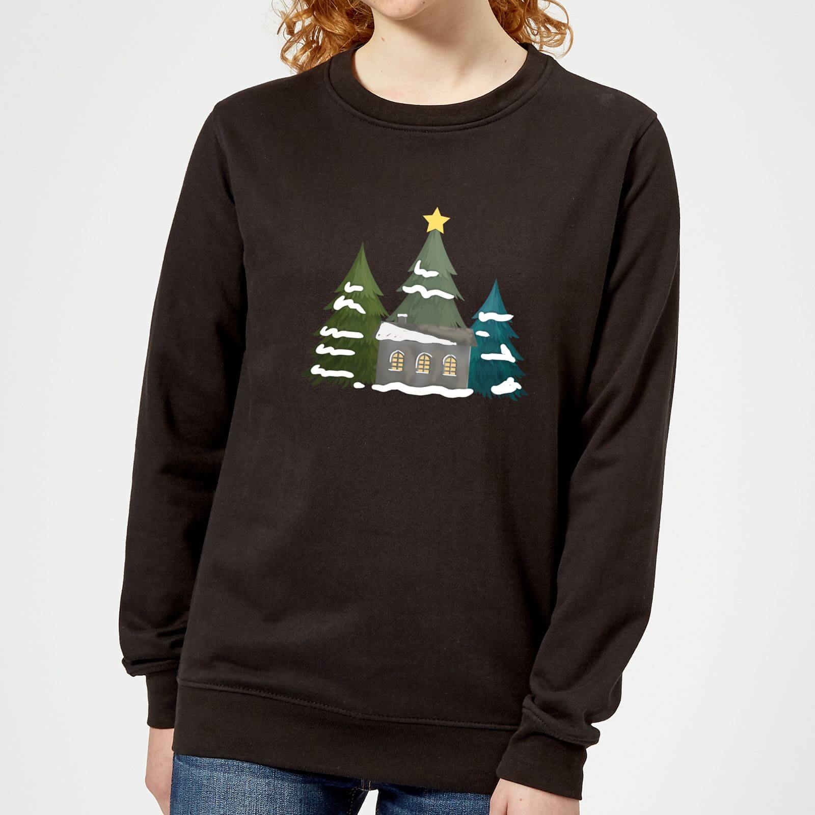 

Cabin And Trees Women's Felpa - Nero - 5XL - Nero