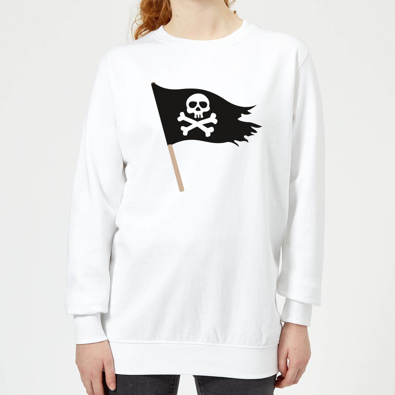 Pirate Flag Women's Sweatshirt - White - XS - White