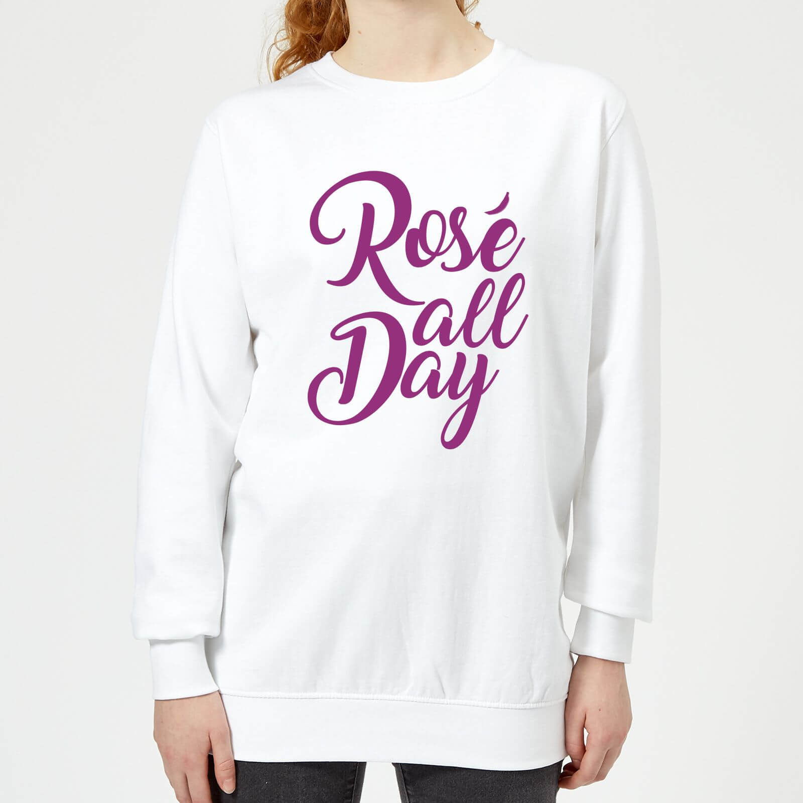 Rose All Day Women's Sweatshirt - White - XS - White