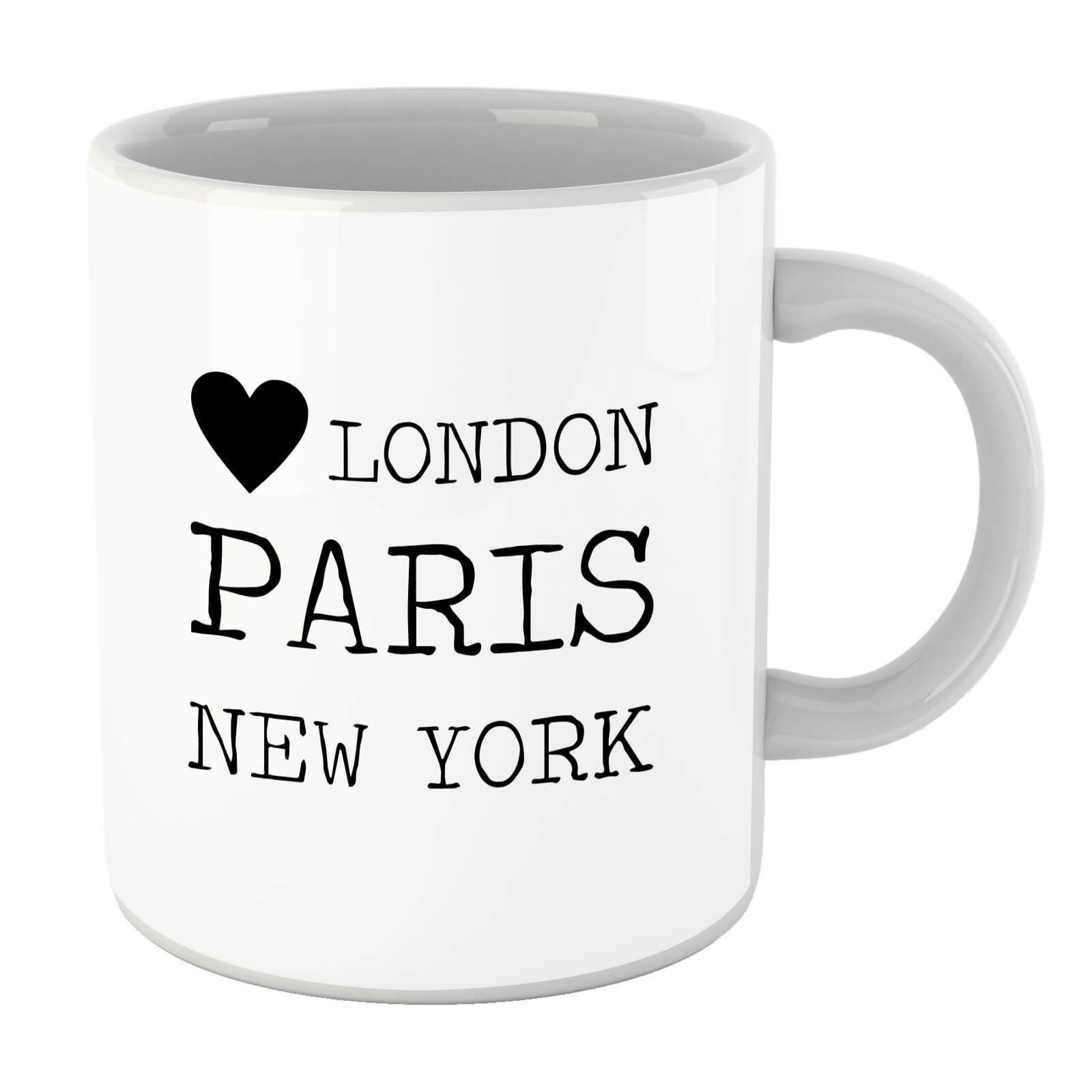 Love Heart London Paris New York Mug