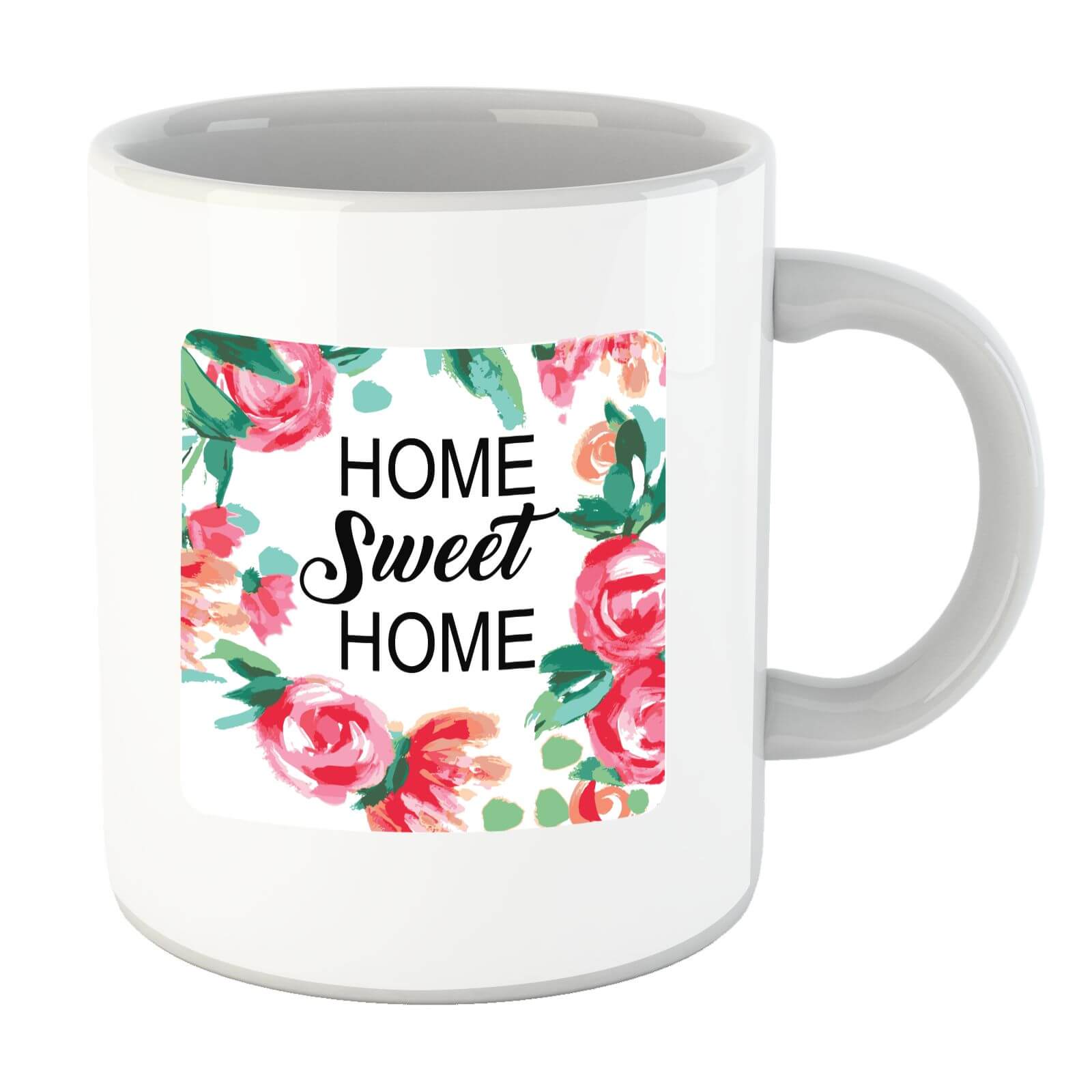 Home Sweet Home Floral Background Mug