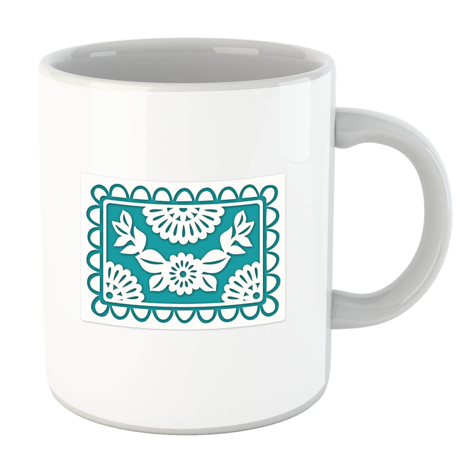 Cut Heart Pattern Flower Mug