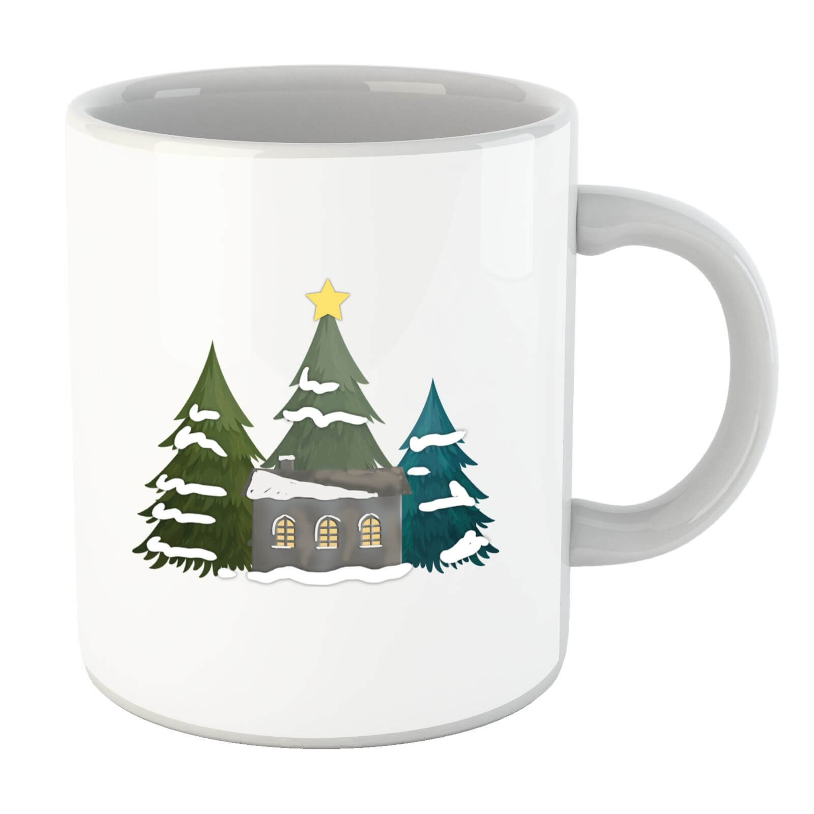 Cabin And Trees Mug