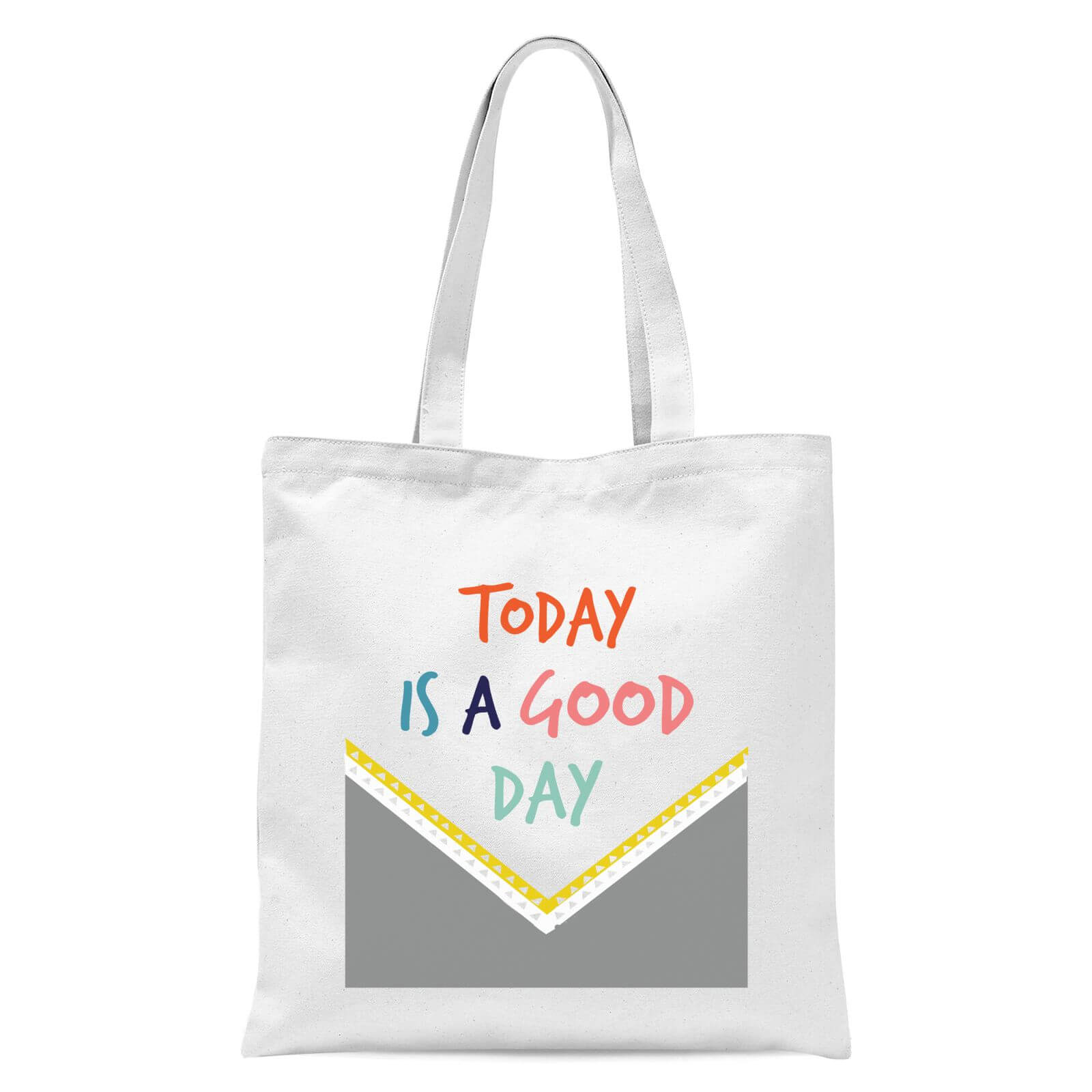 Today Is A Good Day Pattern Tote Bag - White