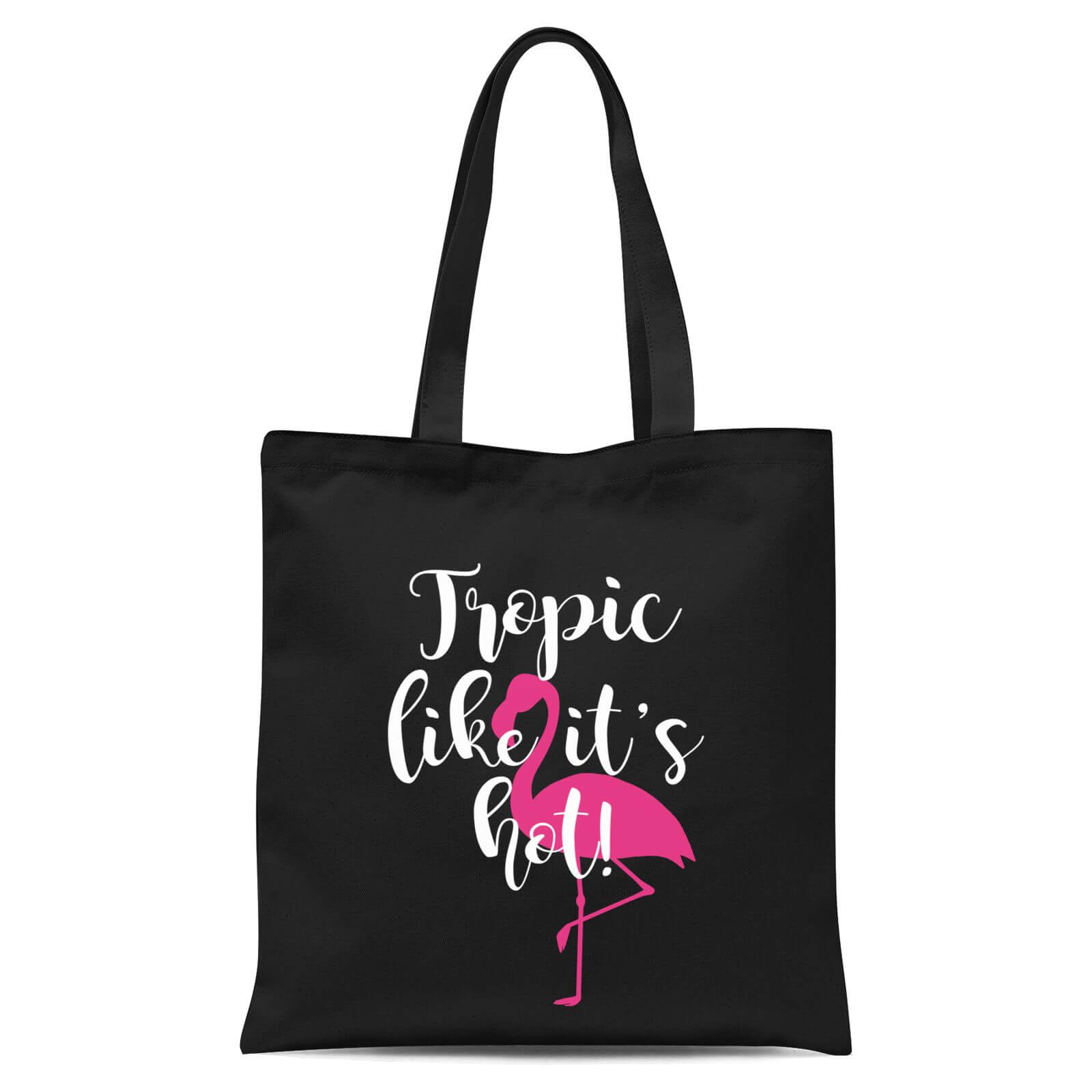 Tropic Like It's Hot Tote Bag - Black