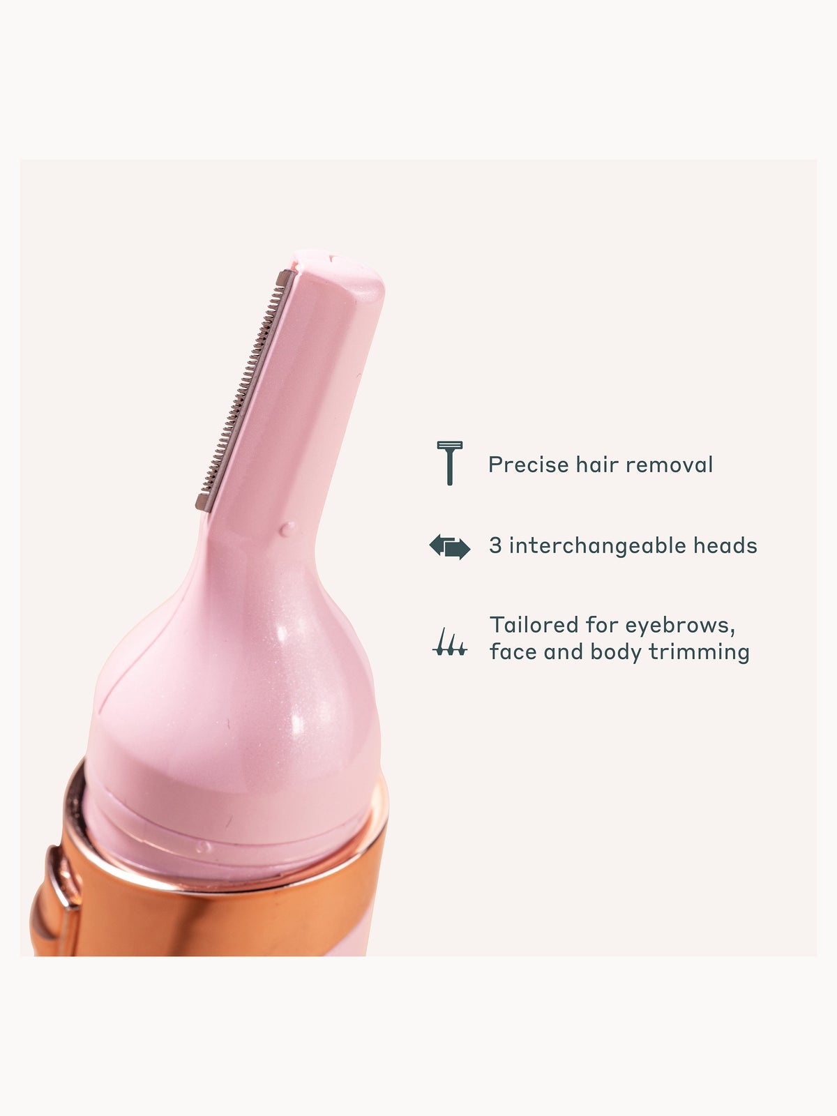 MAGNITONE FuzzOff 3-in-1 Precision Hair Trimmer Pink 2