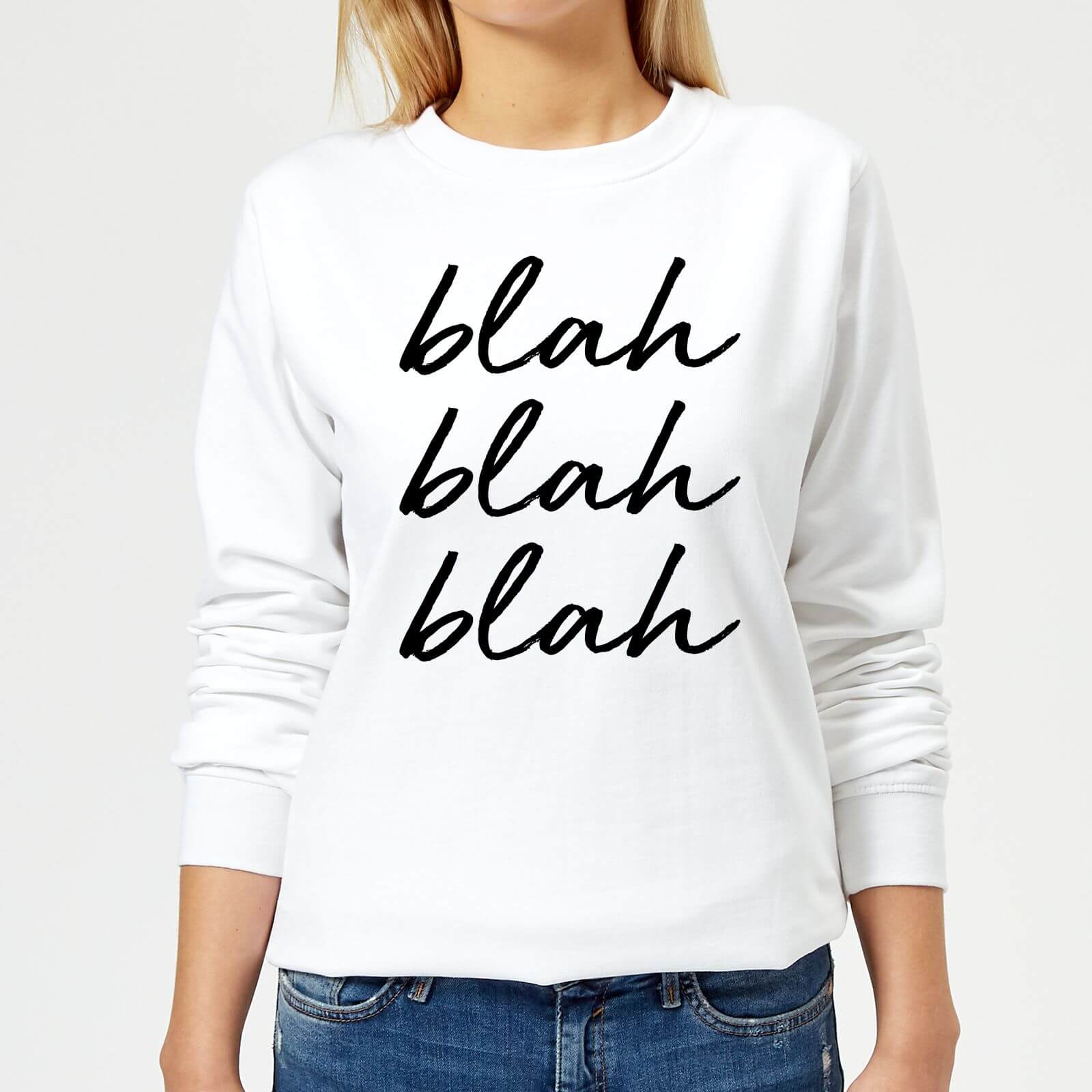 Blah Blah Blah Women's Sweatshirt - White - XS - White