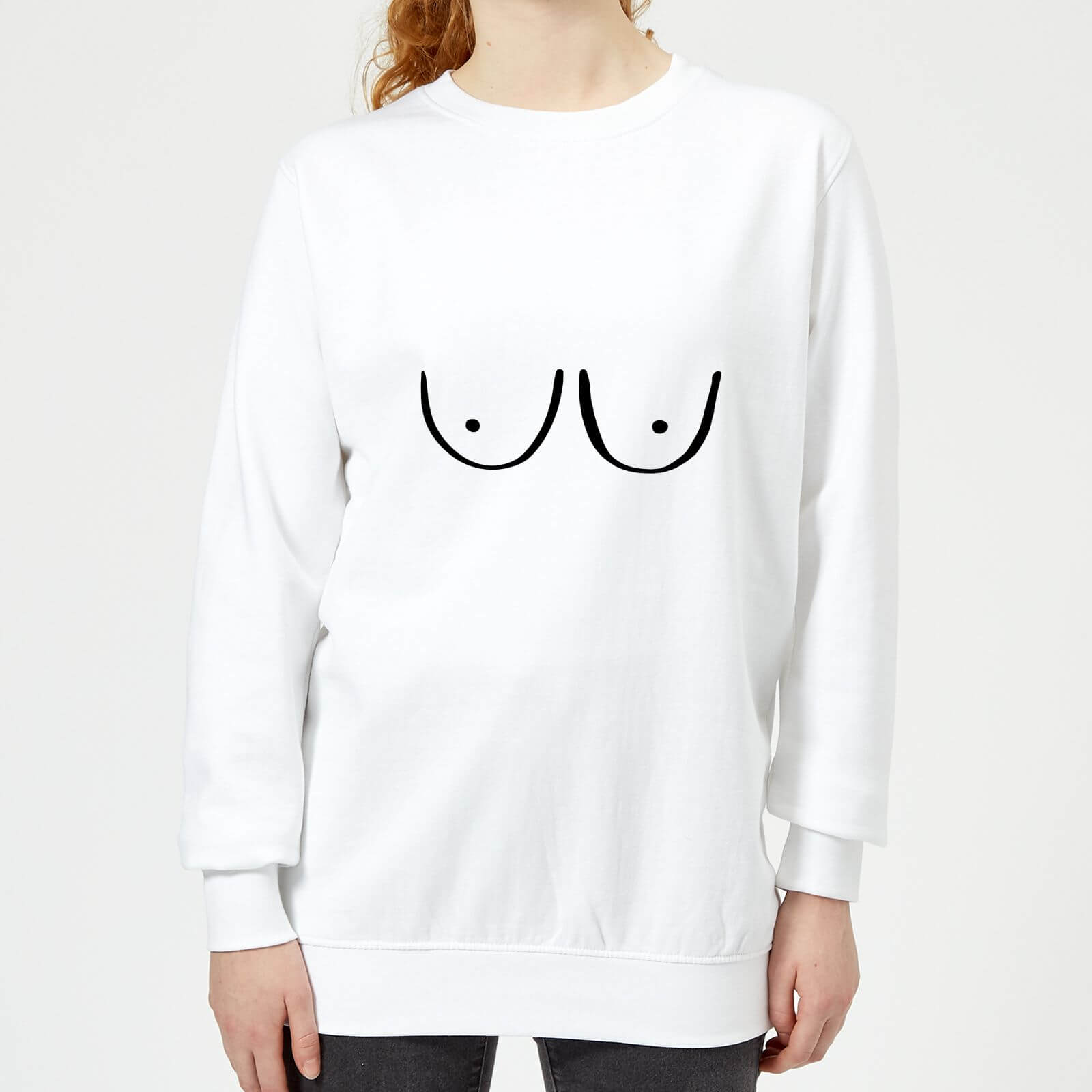 Boobs Women's Sweatshirt - White - XS - White