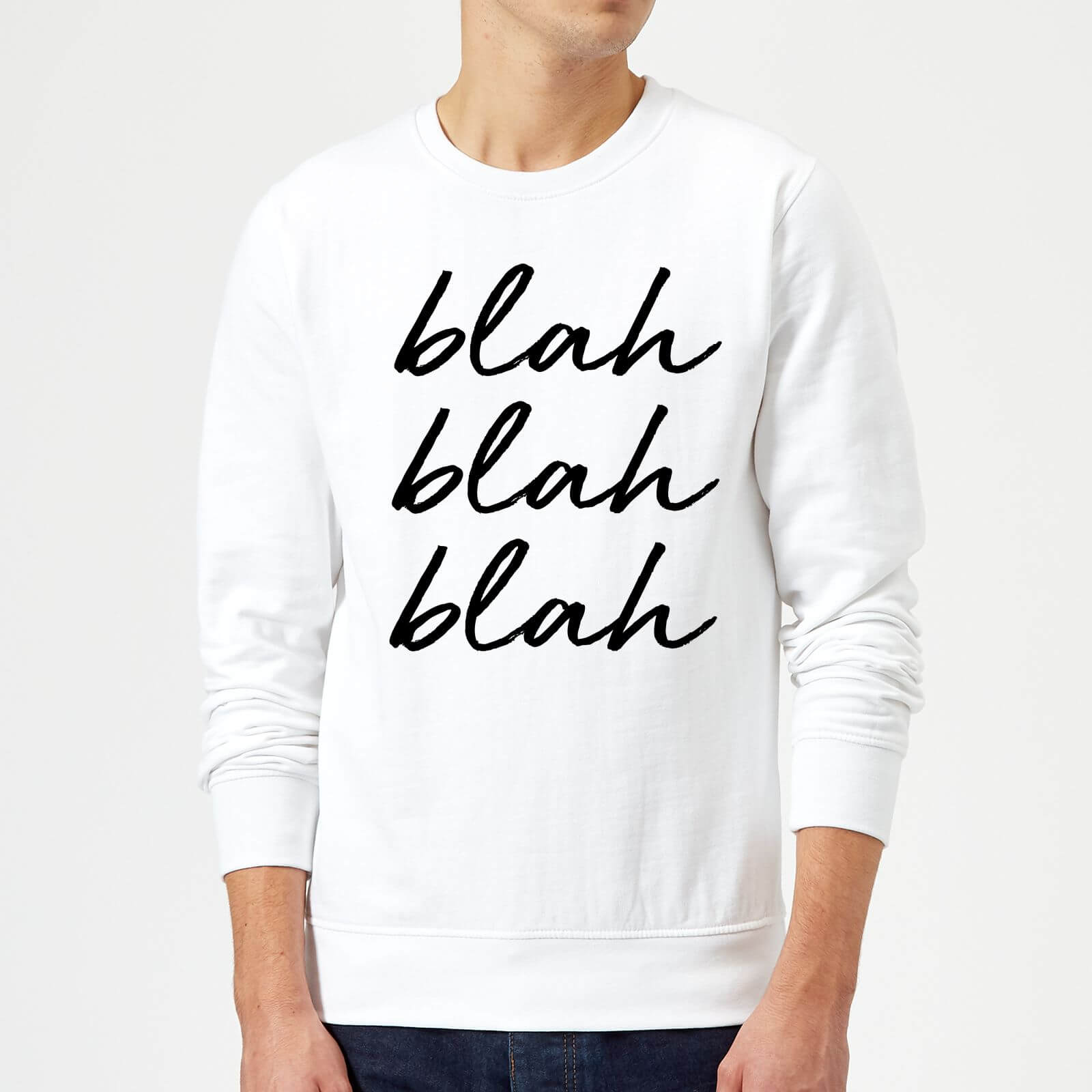 Blah Blah Blah Sweatshirt - White - S - White