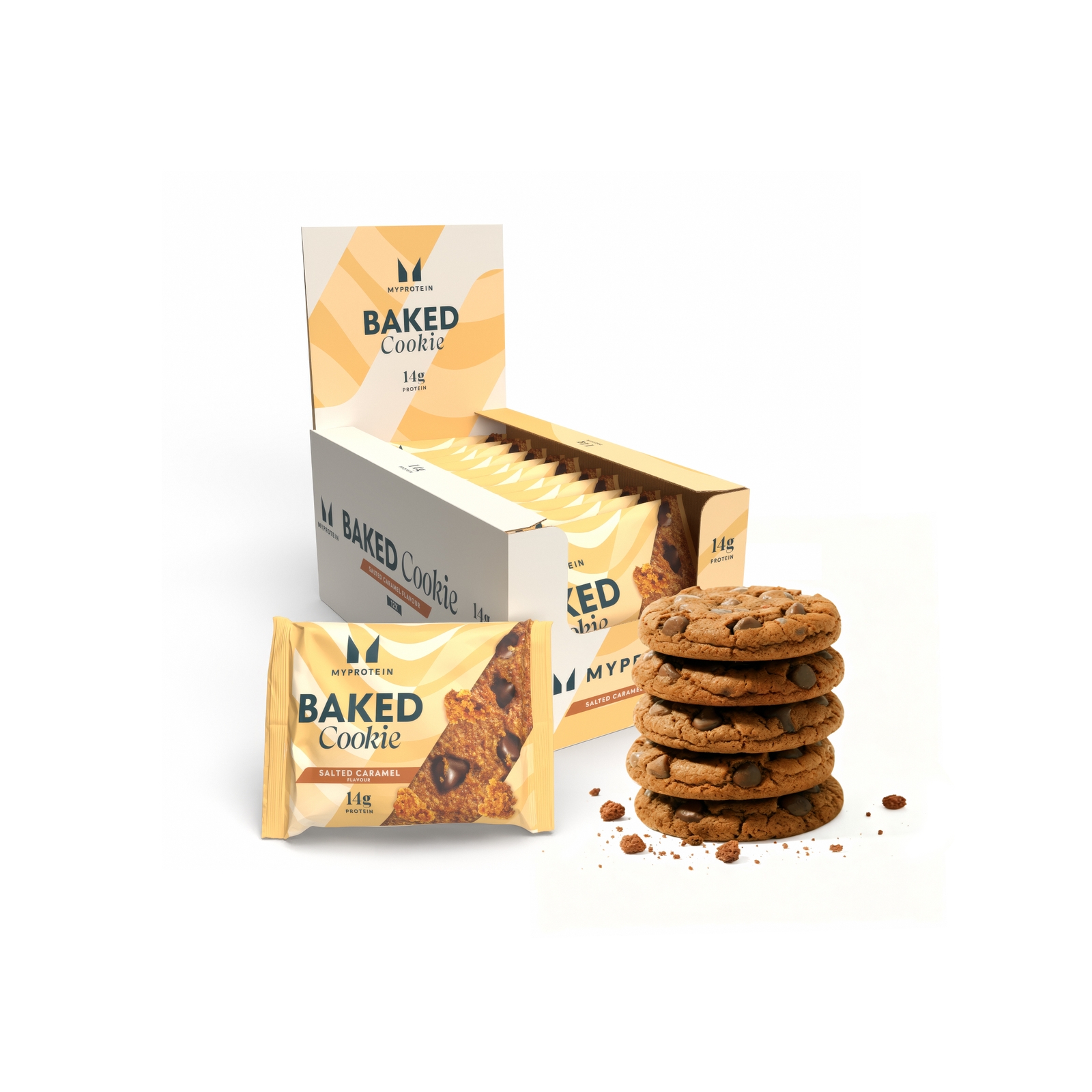 Myprotein UK MyProtein Baked Protein Cookie - 12 x 75g - Salted Caramel