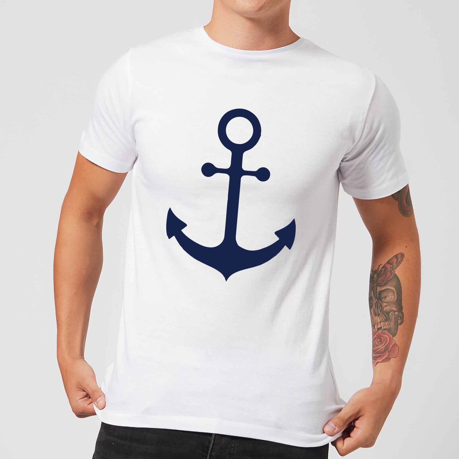 Candlelight Anchor Men's T-Shirt - White - S - White