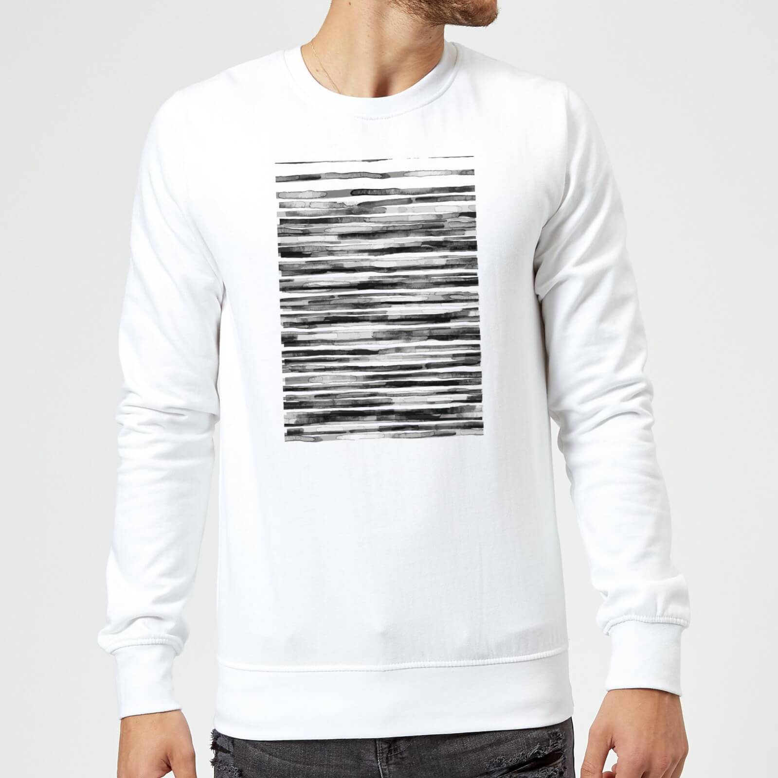 Candlelight Wood Texture Water Colour Sweatshirt - White - S - White