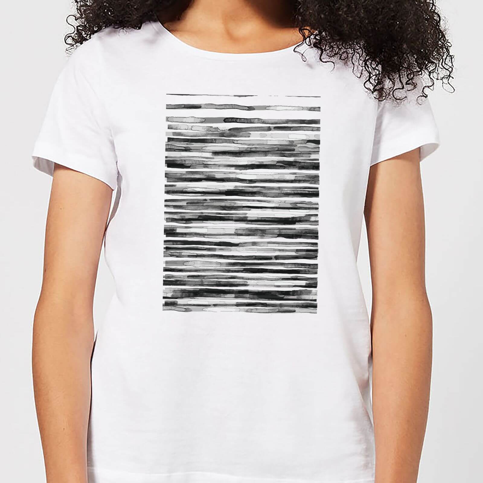 Candlelight Wood Texture Water Colour Women's T-Shirt - White - S - White