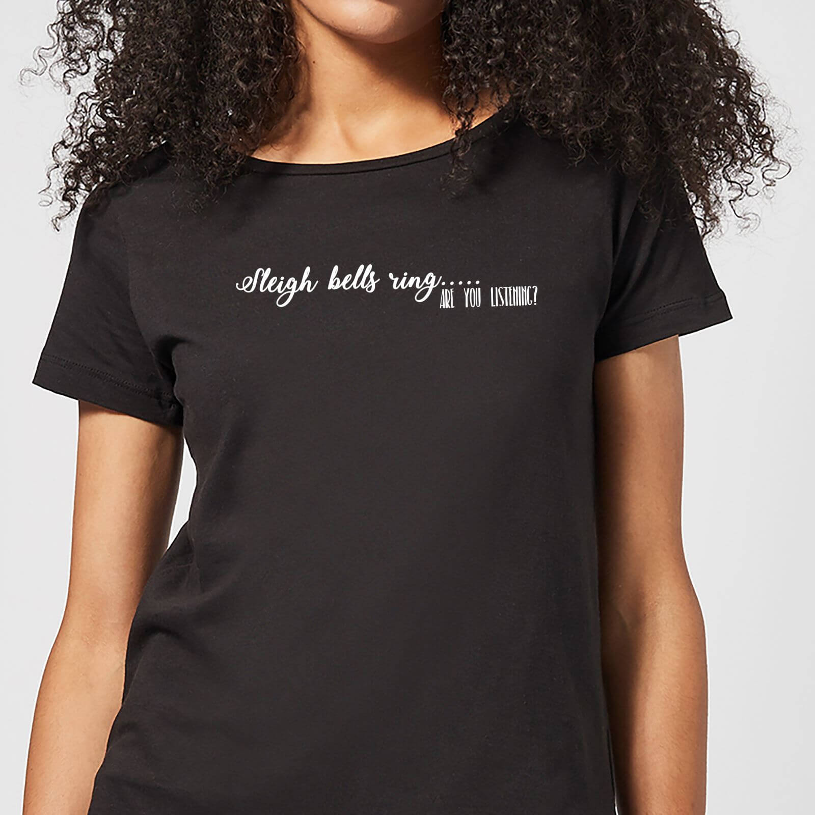 Candlelight Sleigh Bells Ring Are You Listening? Women's T-Shirt - Black - S - Black