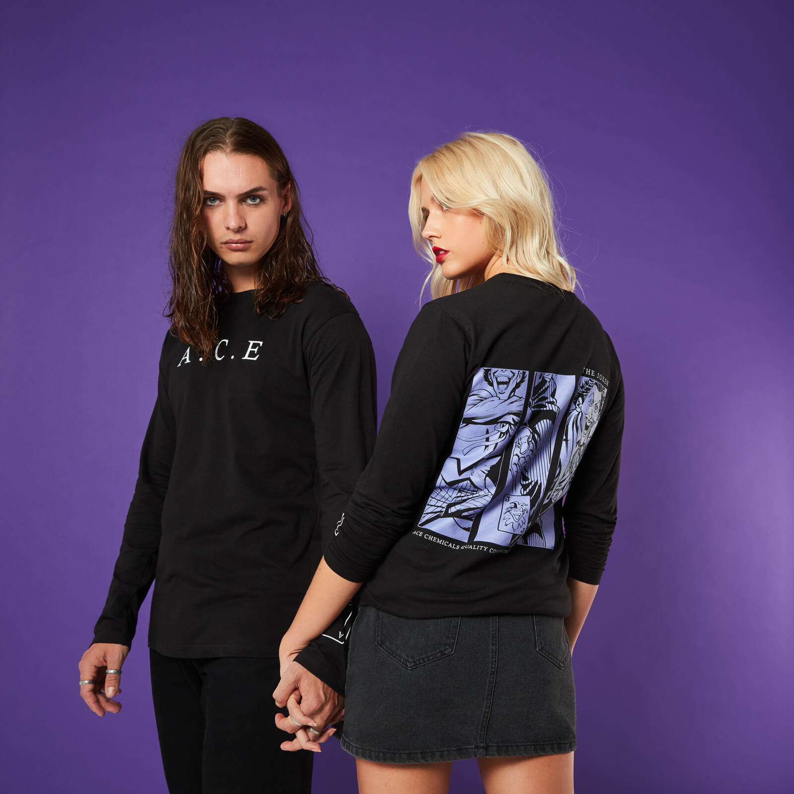 

A.C.E Up My Sleeve Unisex Long Sleeve T-Shirt - Black - S - Noir