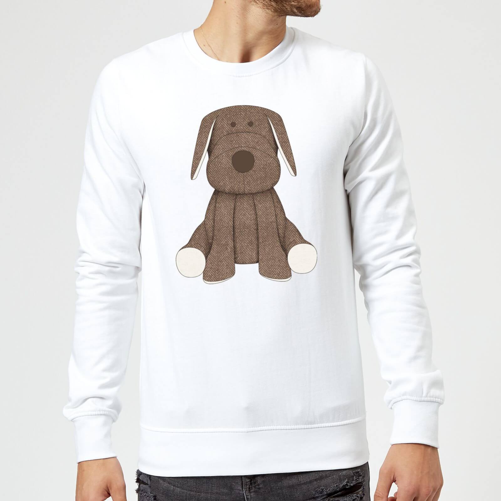 Candlelight Brown Dog Teddy Sweatshirt - White - S - White