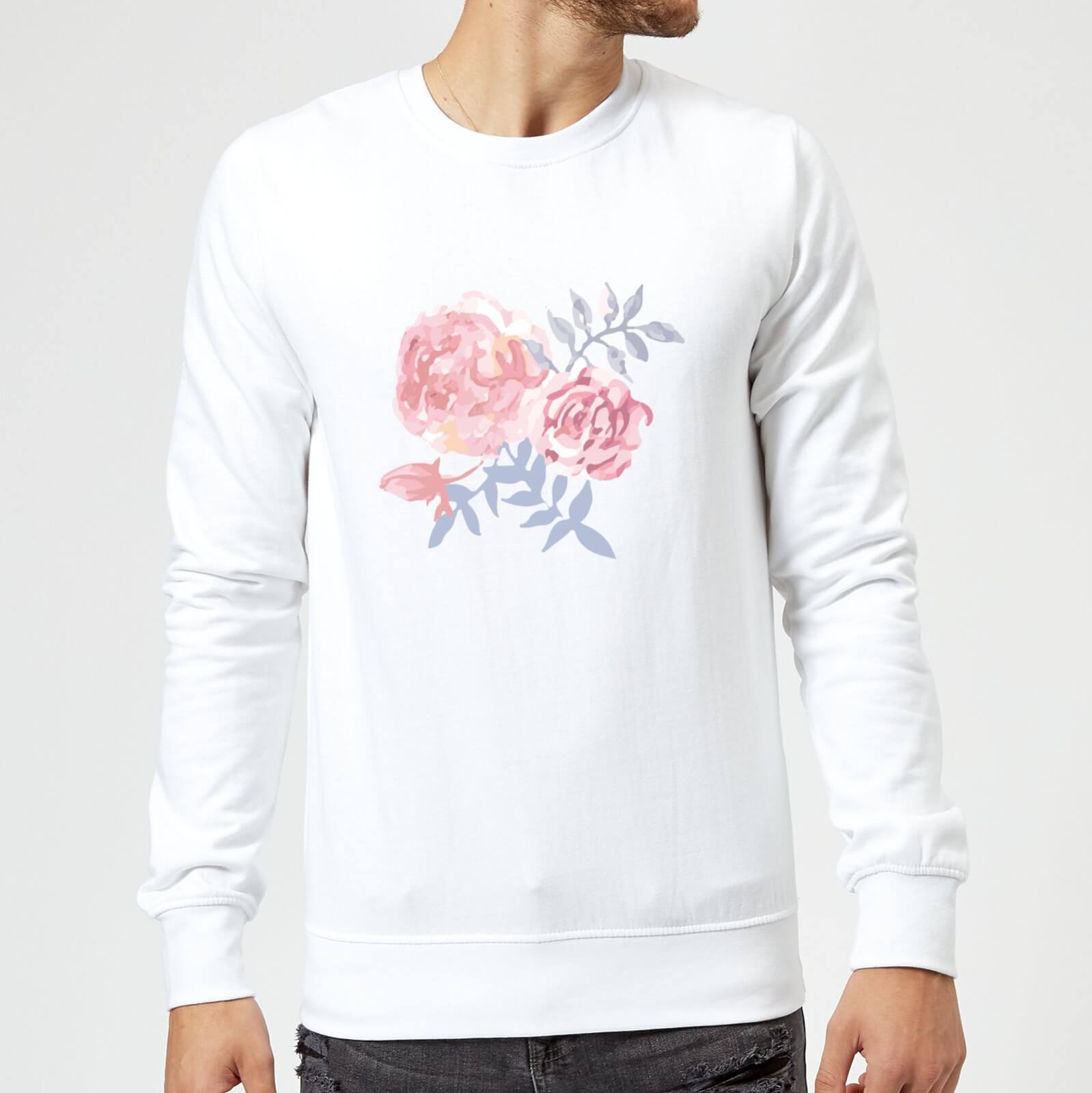 Candlelight Water Colour Cockscomb Sweatshirt - White - S - White