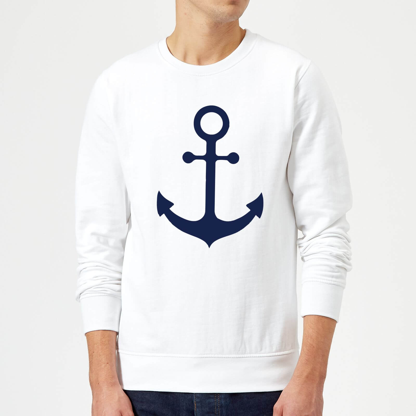 Candlelight Anchor Sweatshirt - White - S - White