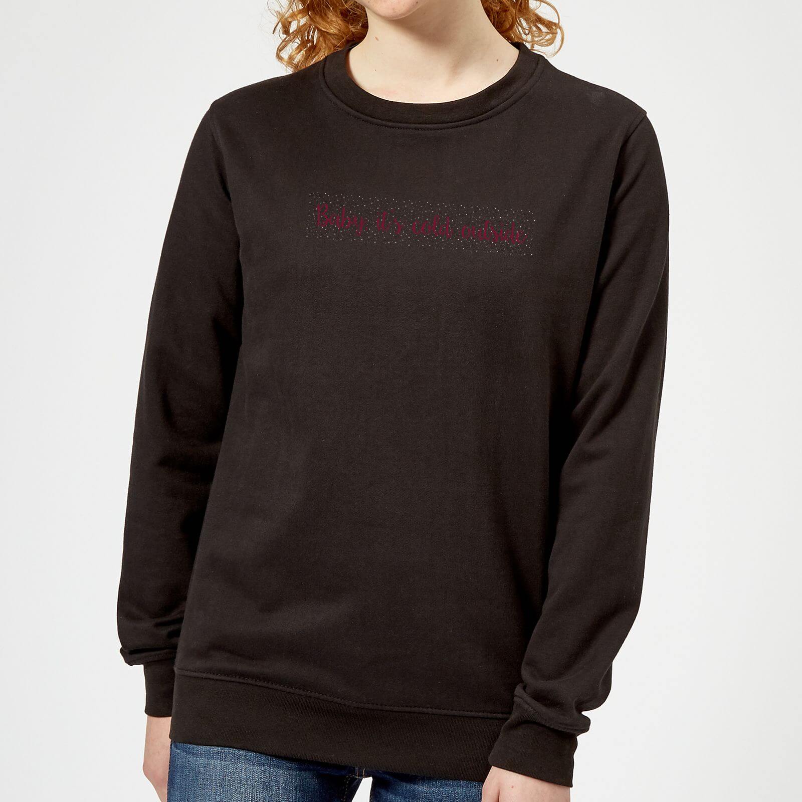 Candlelight Baby It's Cold Outside Women's Sweatshirt - Black - 5XL - Black