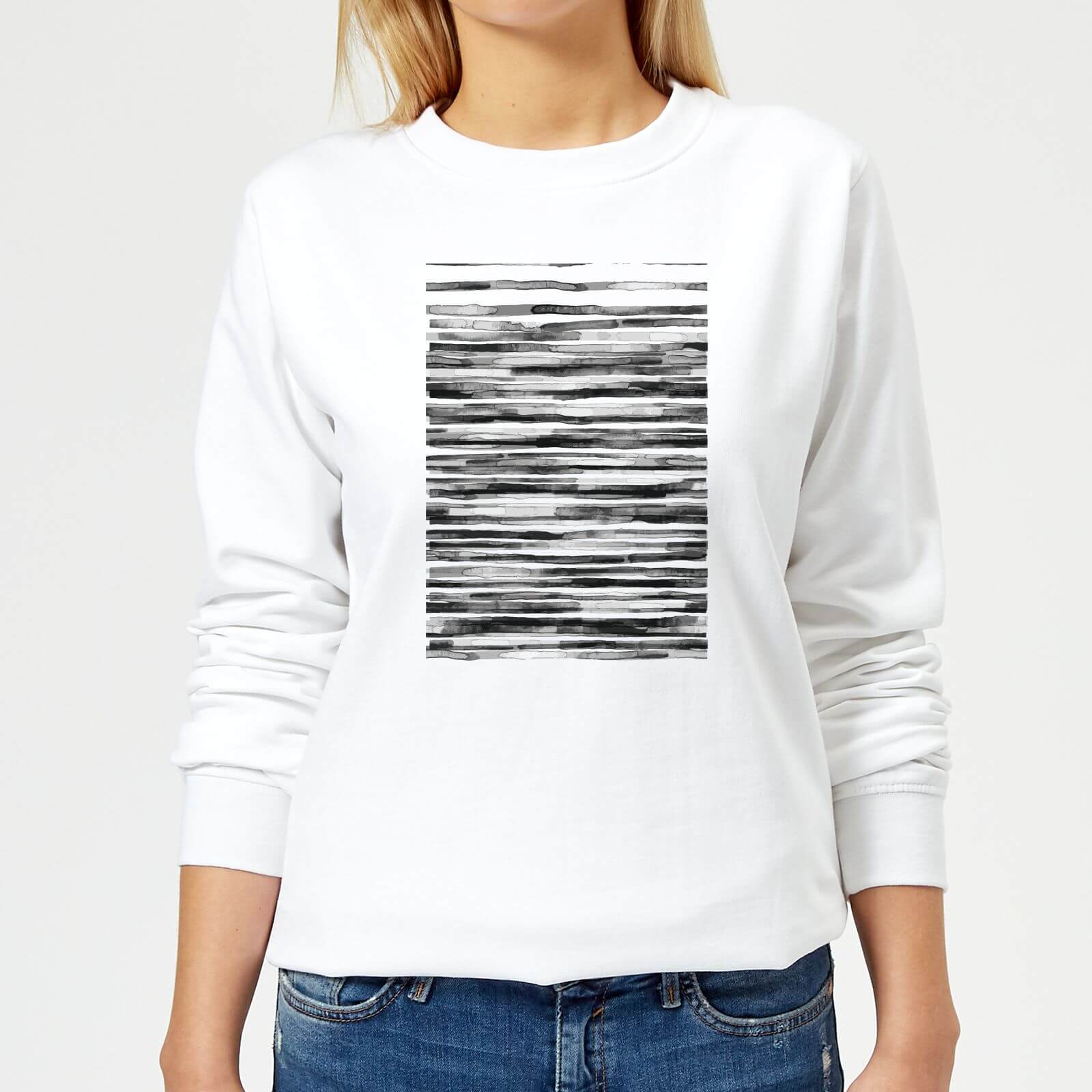 Candlelight Wood Texture Water Colour Women's Sweatshirt - White - XS - White
