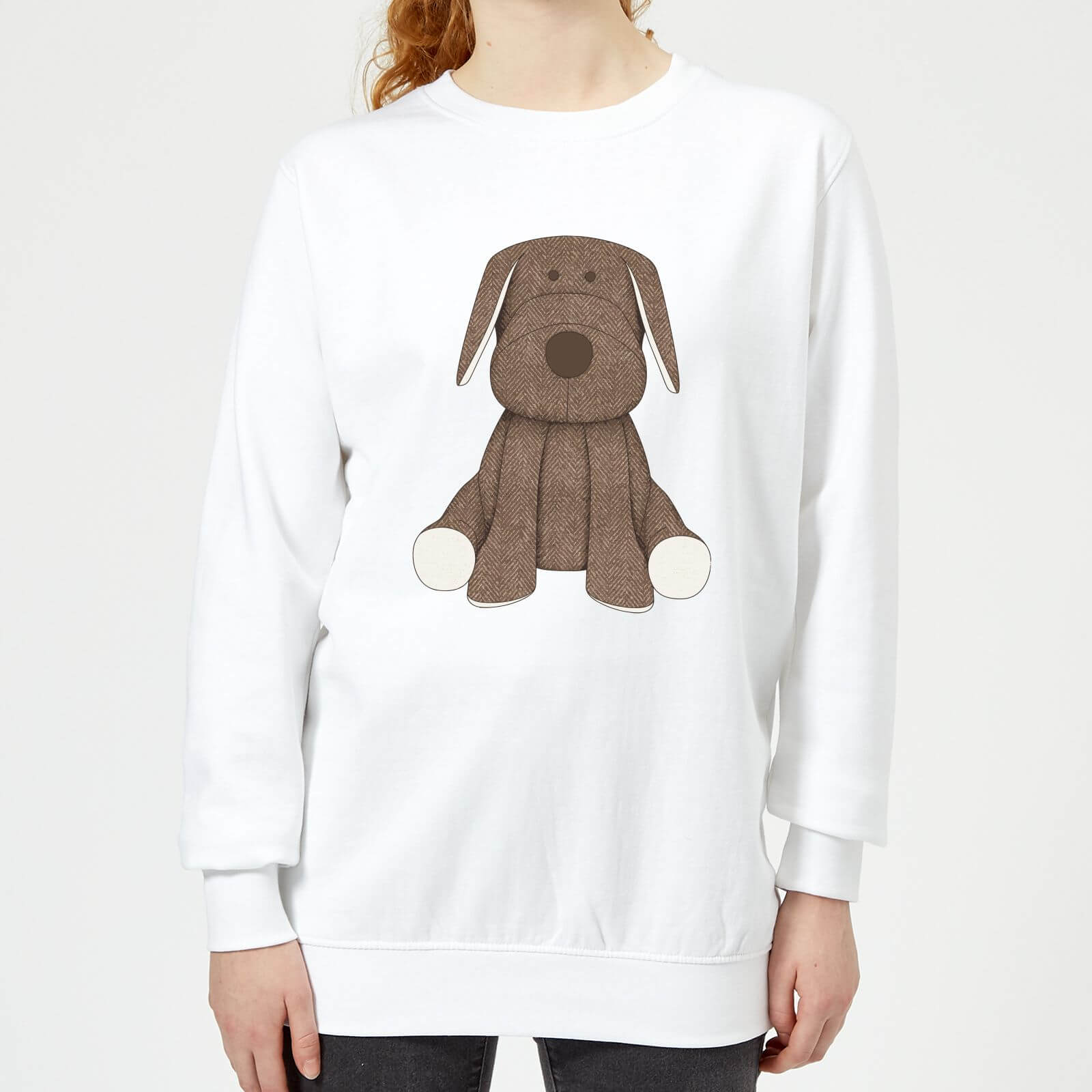 Candlelight Brown Dog Teddy Women's Sweatshirt - White - XS - White