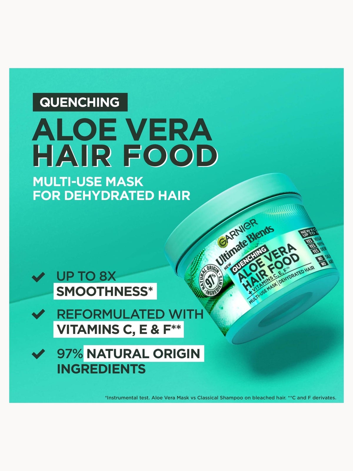 Garnier Hair Food Multi-Use Mask, Hydrating Aloe Vera, Quenching for Dehydrated Hair 400ml 3