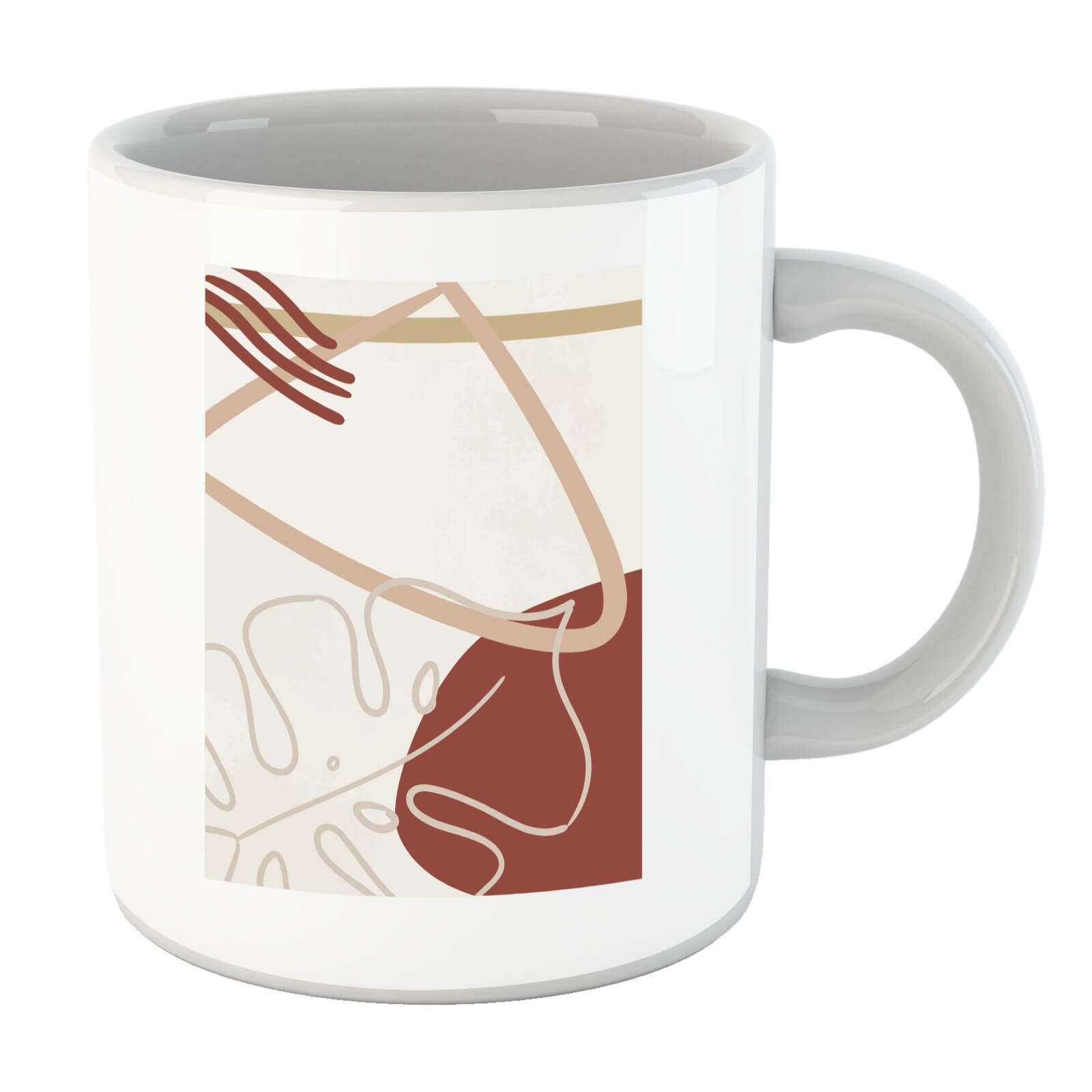 Decorative Leaf And Shape Print Mug