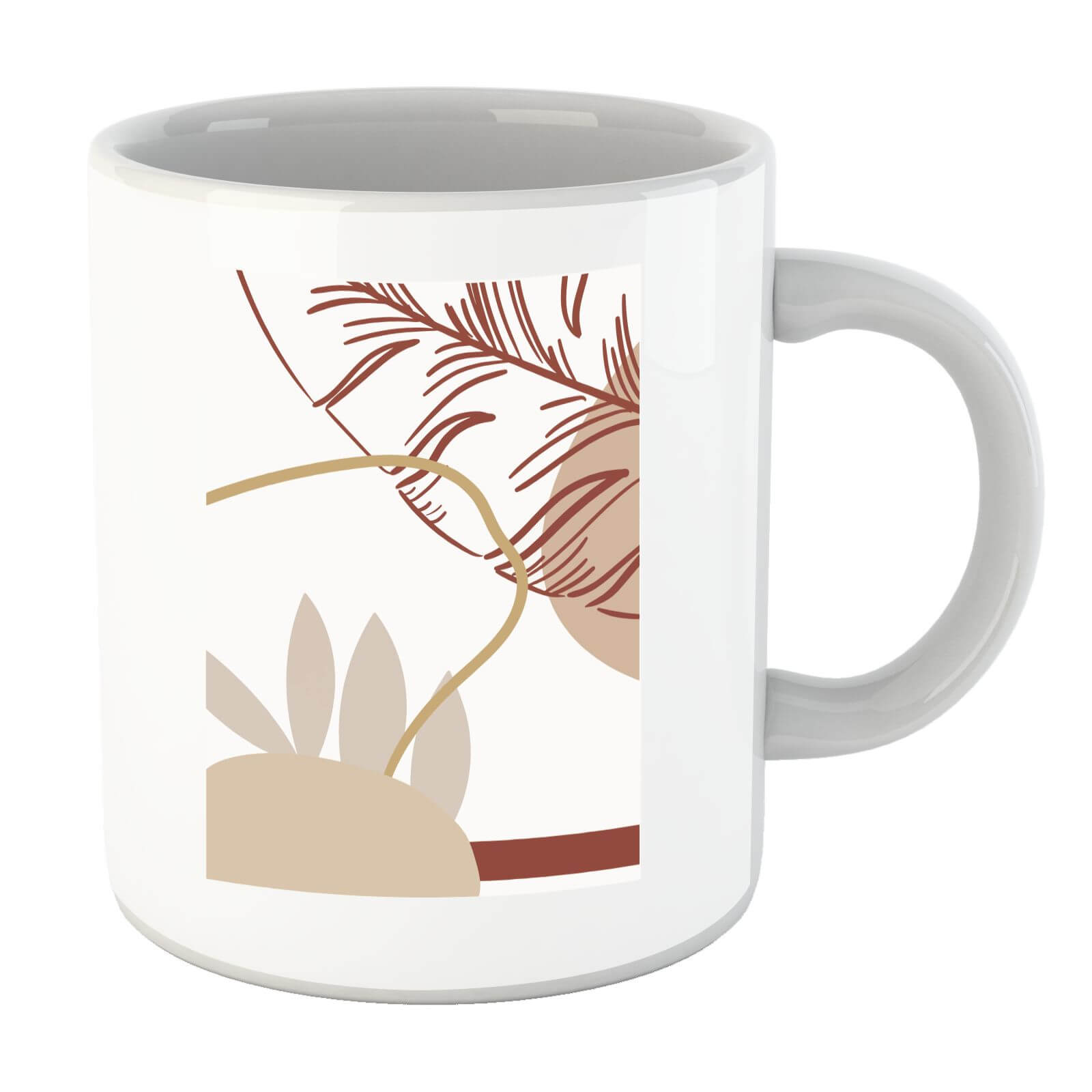 Decorative Leaf Print Mug